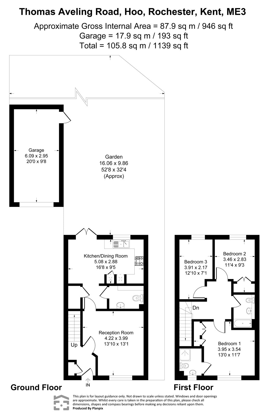 15, Thomas Aveling Road, Rochester floorplan