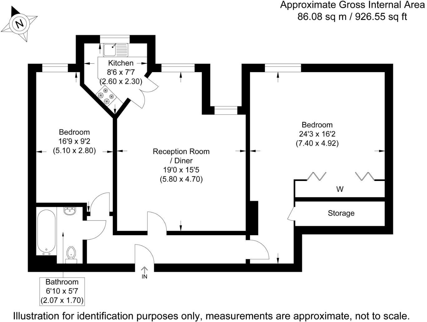 34 Silverbirch Court, Friends Avenue, Waltham Cross floorplan
