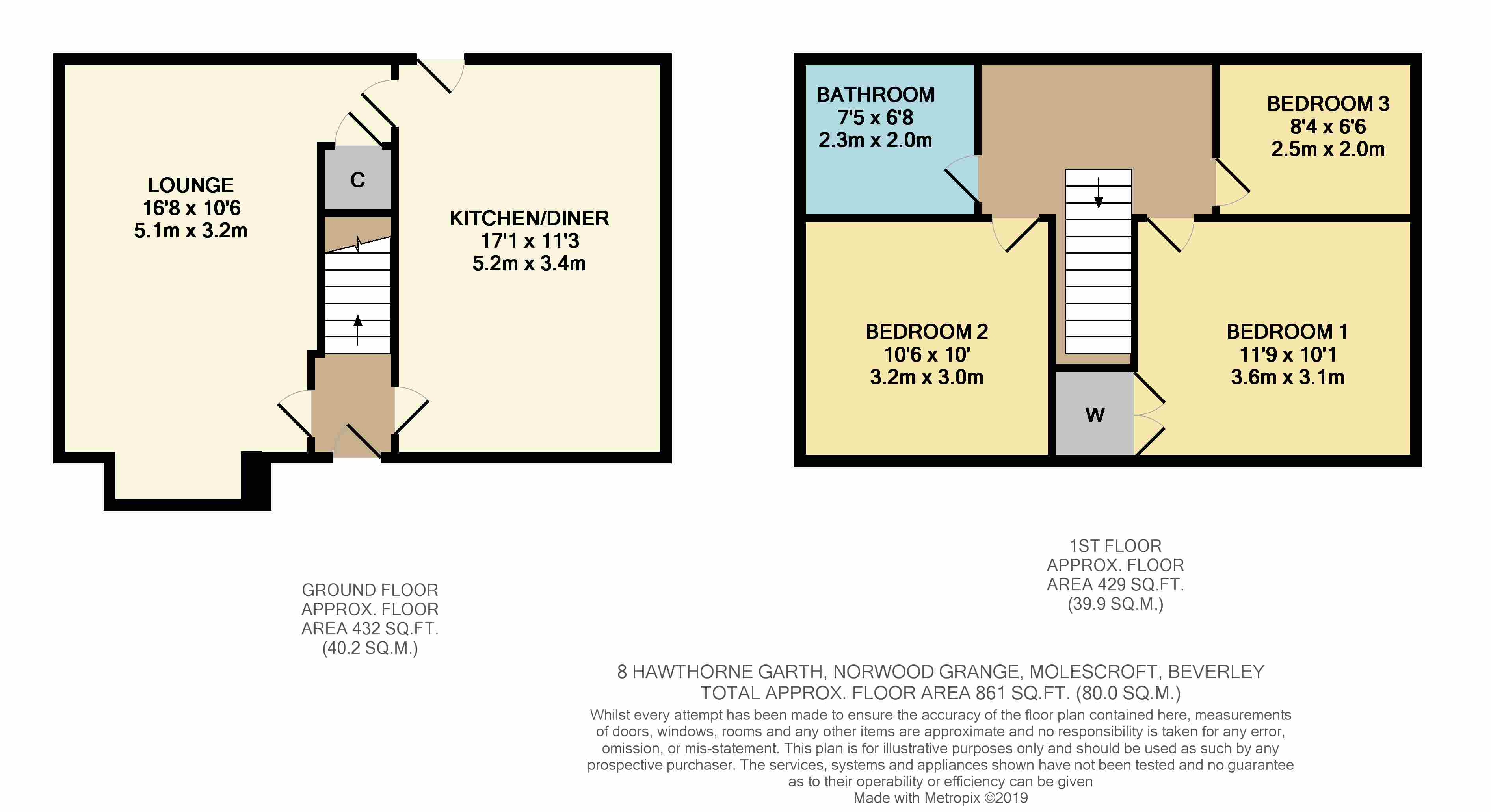 3 Bedrooms Semi-detached house for sale in Hawthorne Garth, Beverley, East Yorkshire HU17