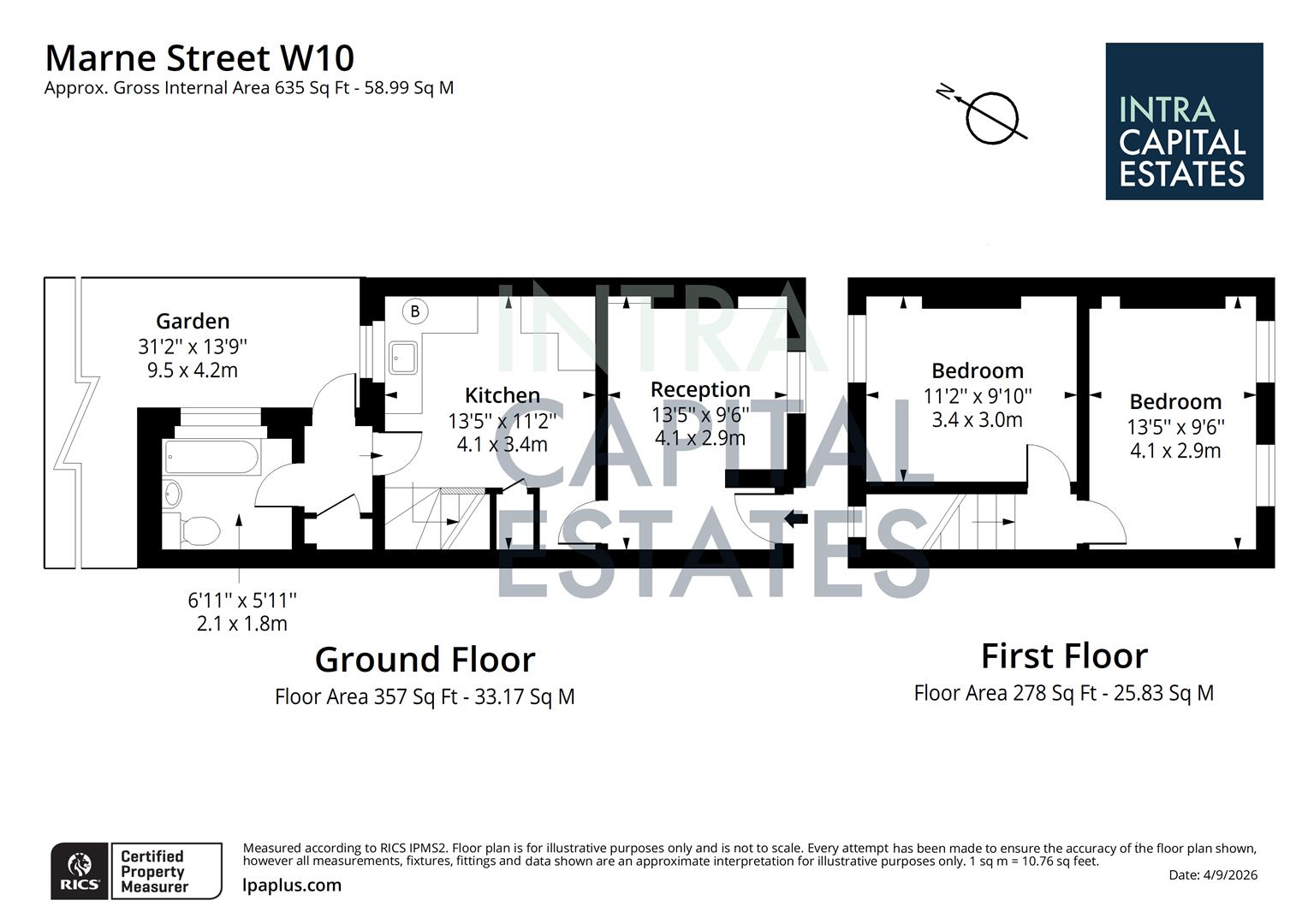 106, Marne Street, London floorplan