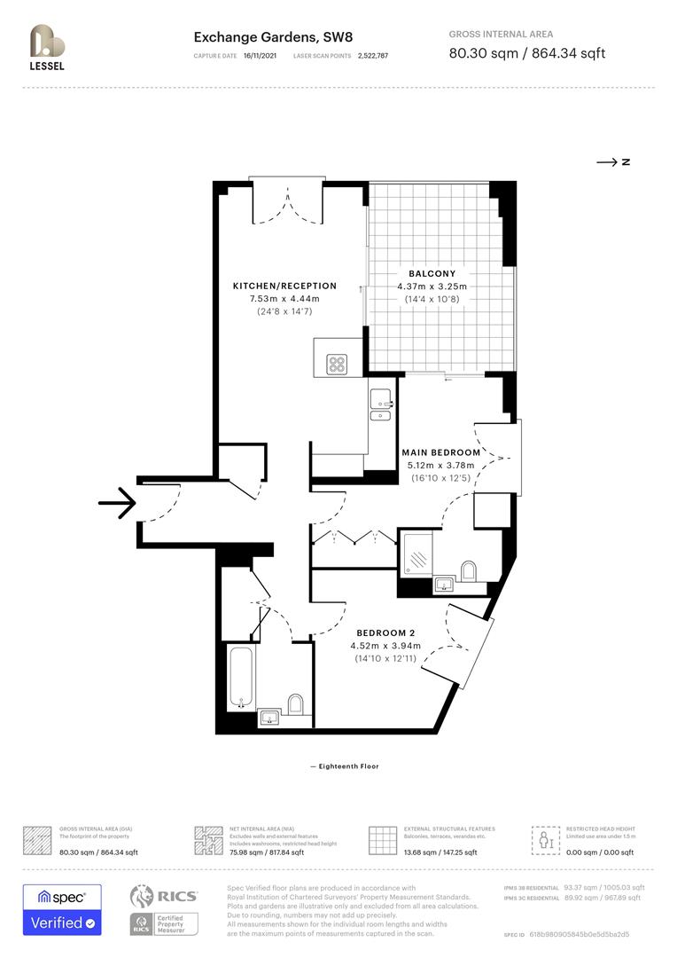 1803, 80 S Lambeth R, London floorplan