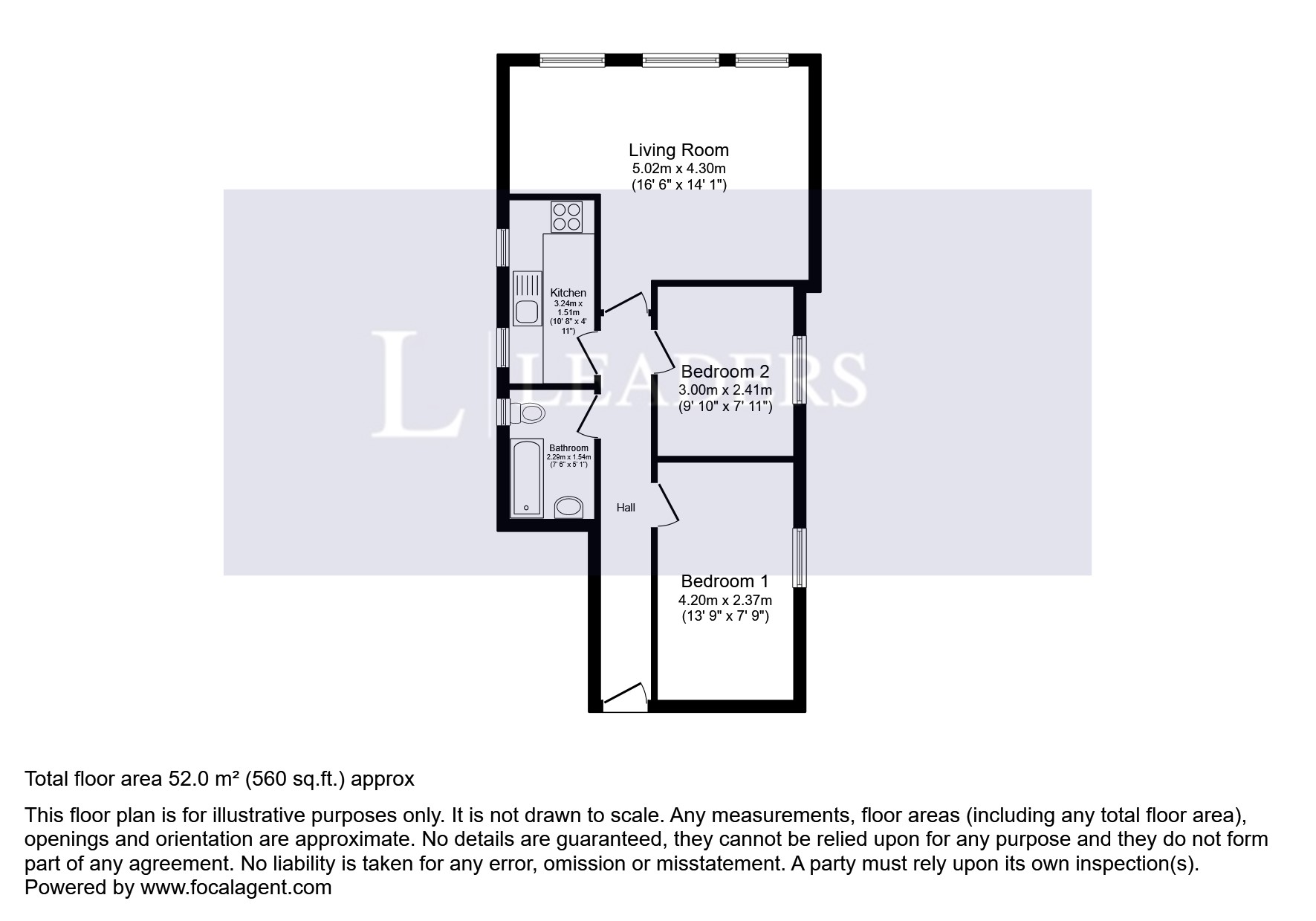 Flat 1, Riverdale Court, 21 Undercliff Road West floorplan