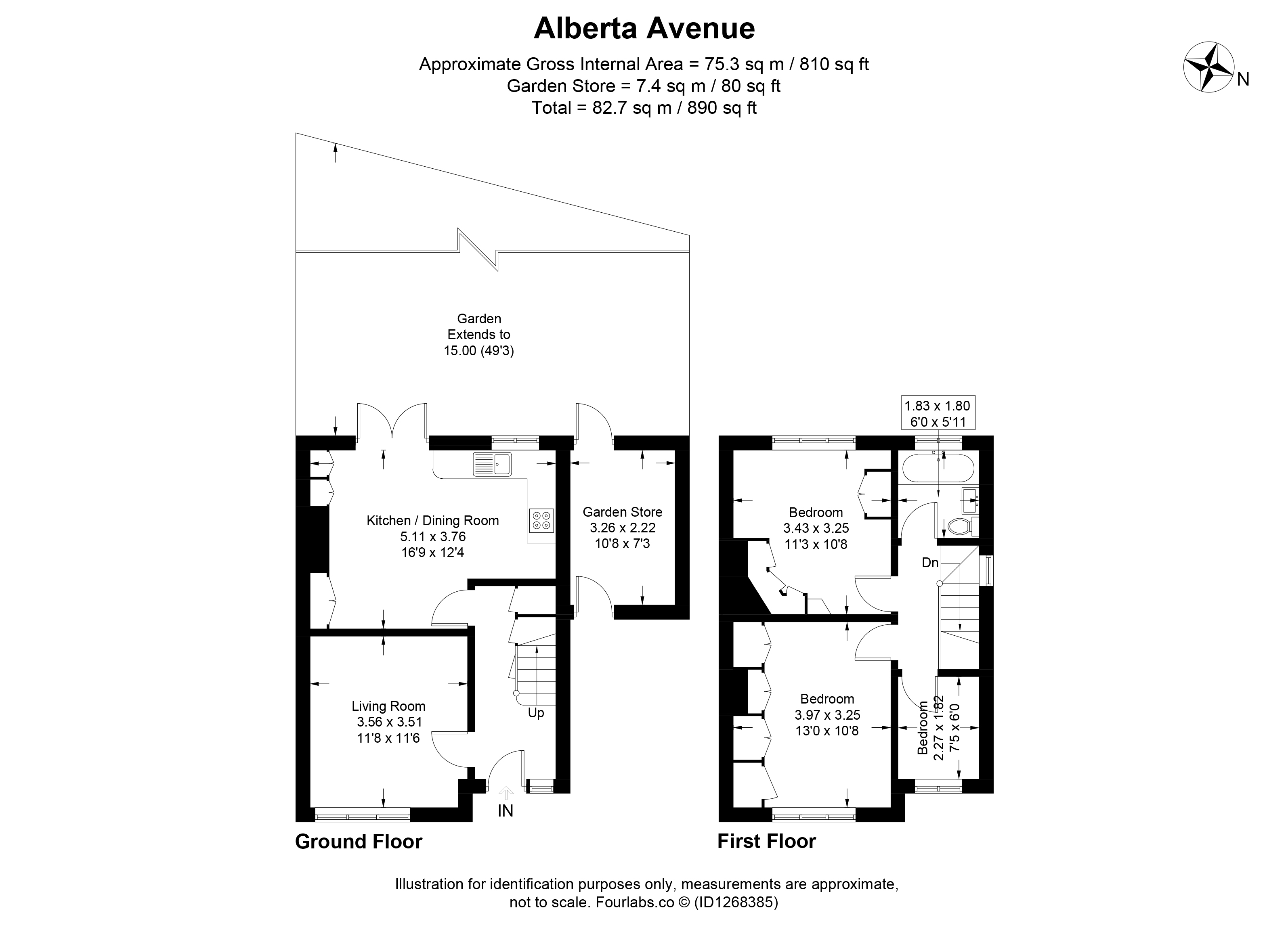 Alberta Avenue, Cheam, Sutton, SM1 floorplan