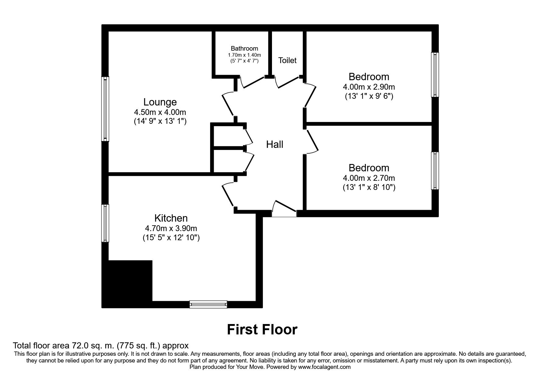 2 Bedrooms Flat to rent in Jean Batten Close, Wallington SM6