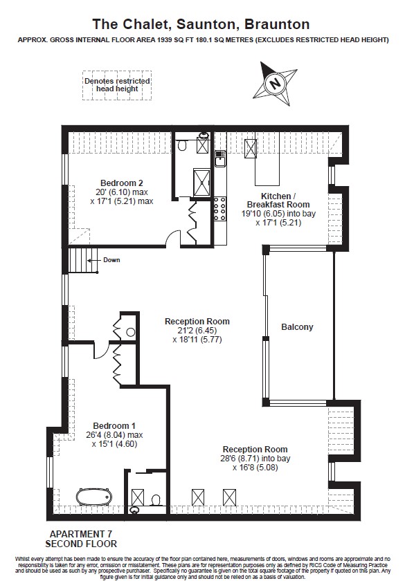 7, Penthouse, The Chalet, Braunton floorplan