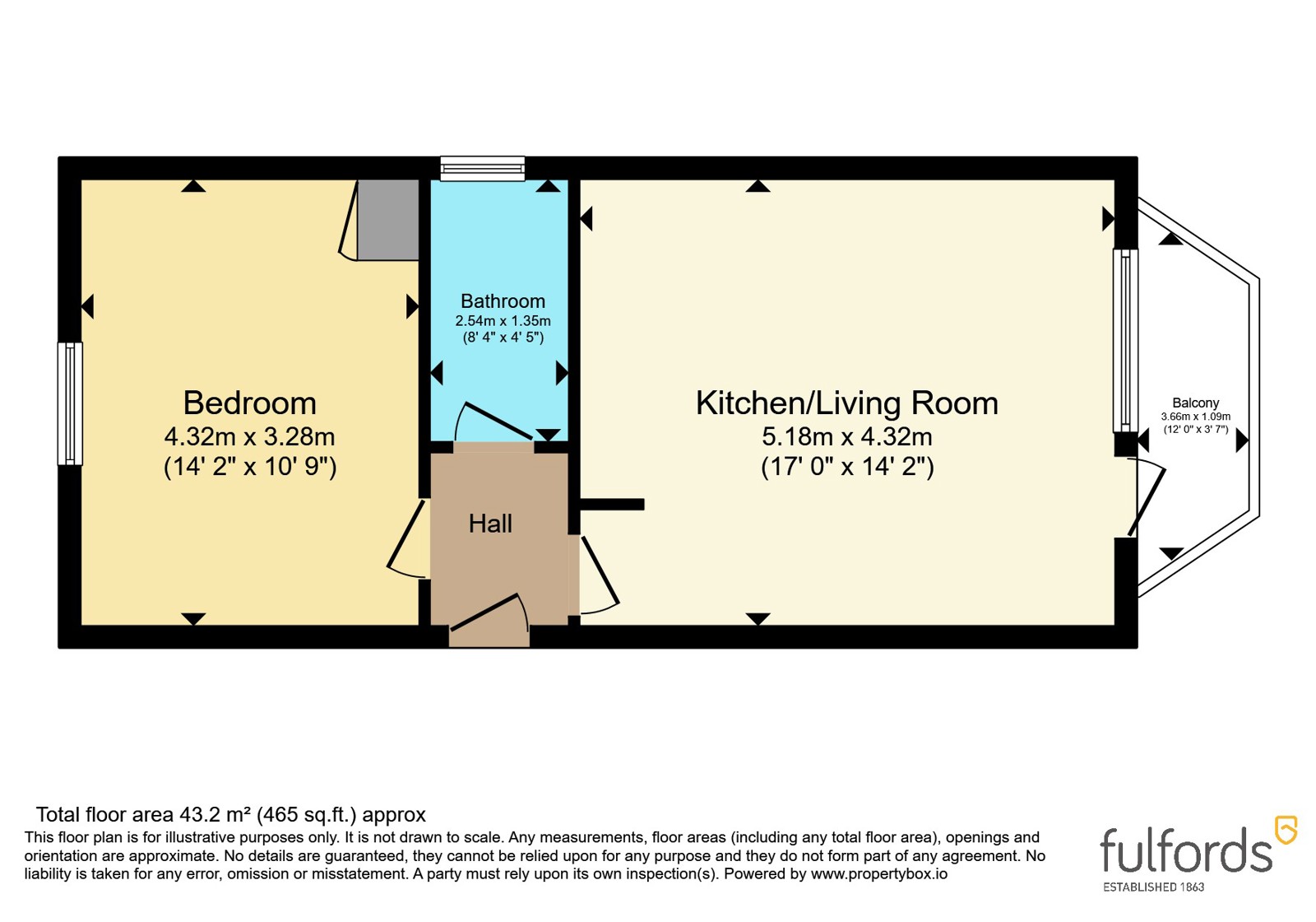 Flat 2B, The Pines,, New Road, Seaton floorplan