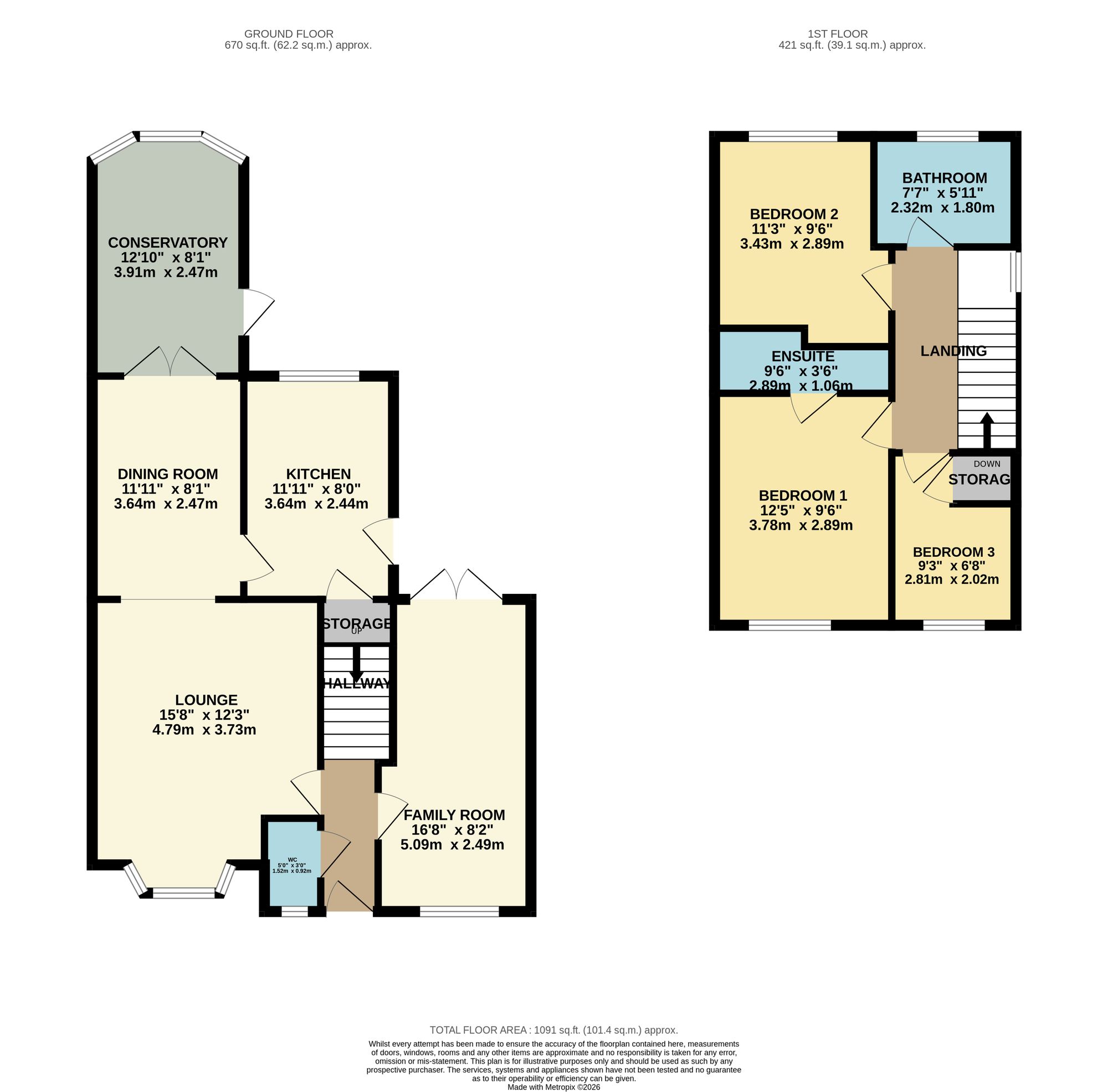 3 Strathmore Close, Bury floorplan