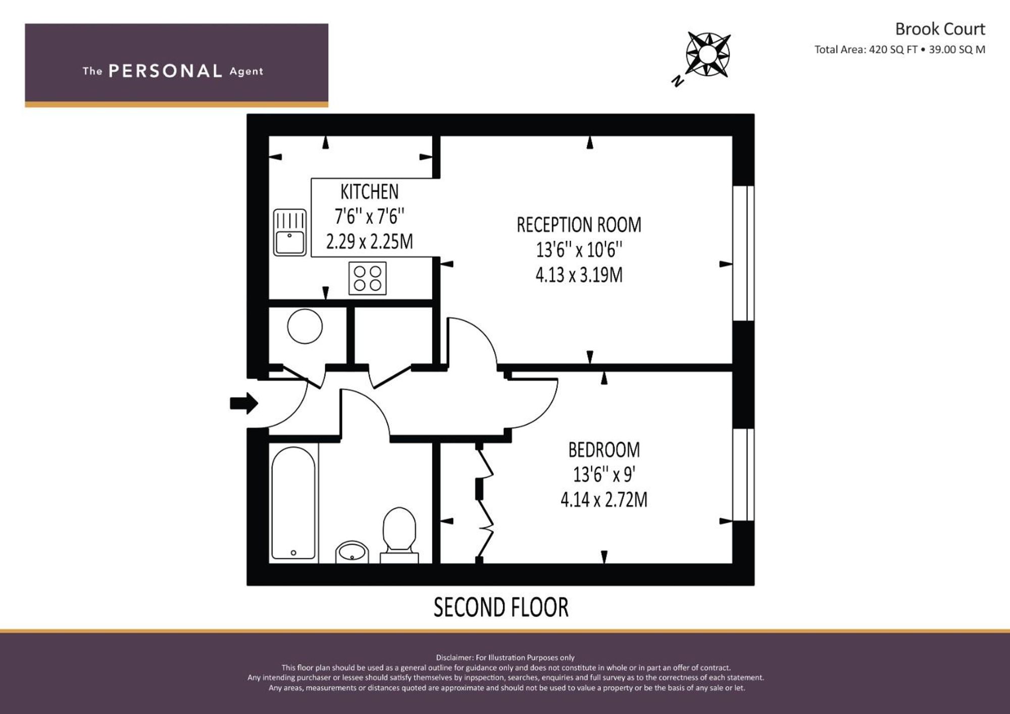 Flat 28, Brook Court, Sutton floorplan