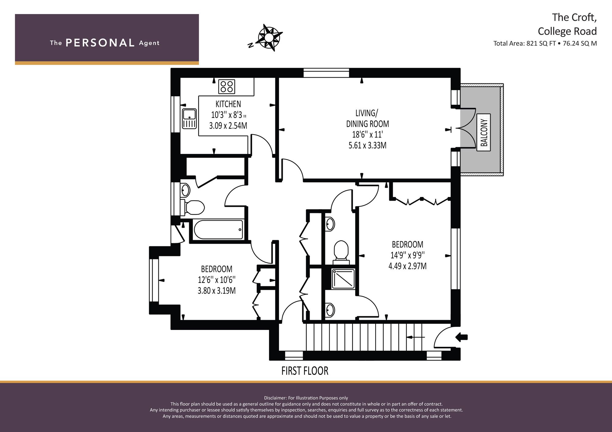 Flat 16, The Croft, Epsom floorplan