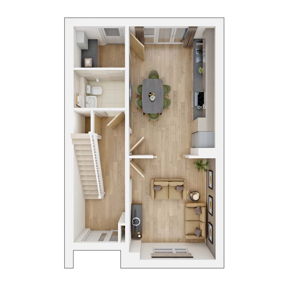 The Tetford - Plot 911, Shorncliffe Heights, Sales Information Centre, Off Royal Military Avenue, Folkestone floorplan