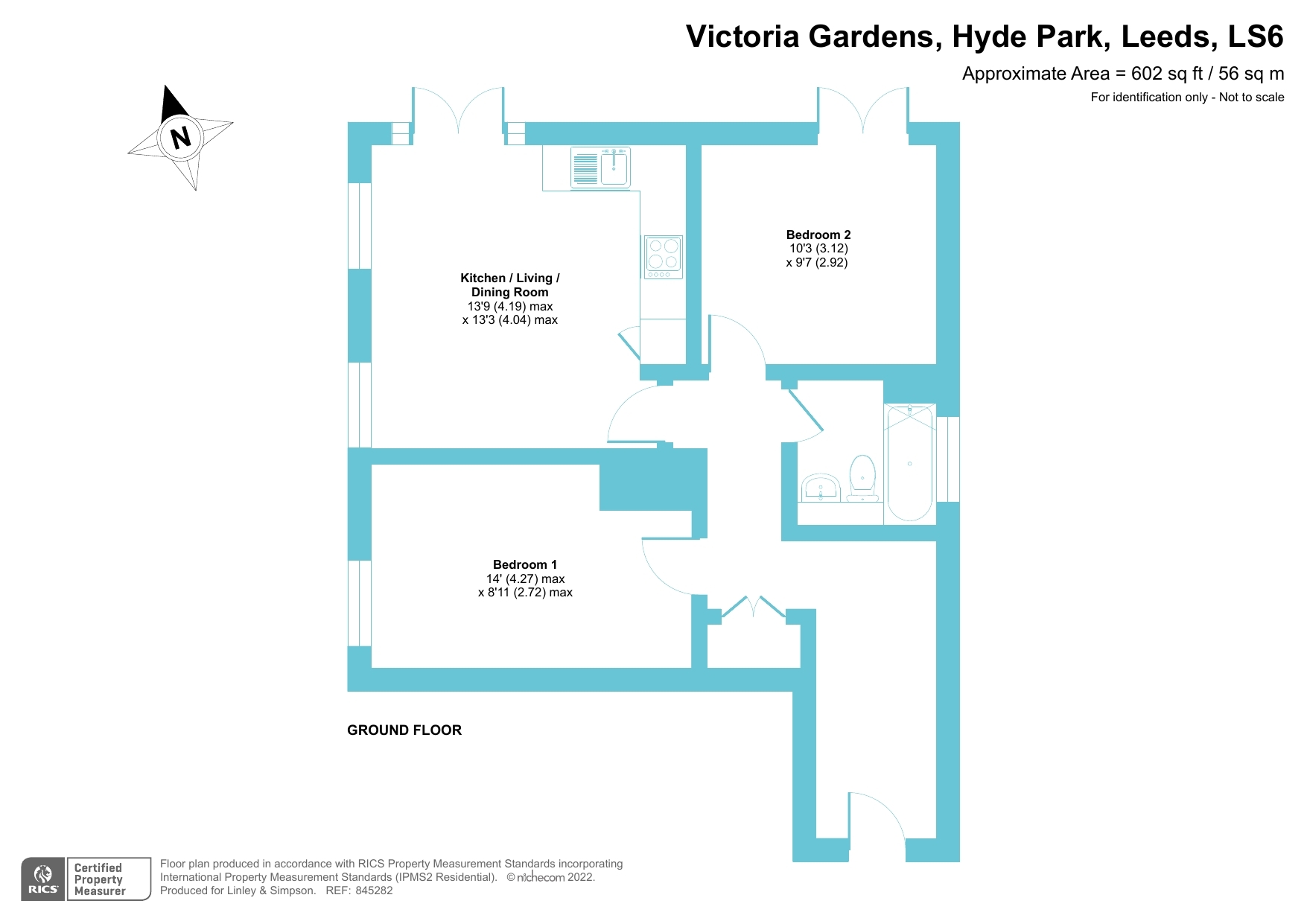 Flat 6, The Old School House, 5, Victoria Gardens, Leeds floorplan