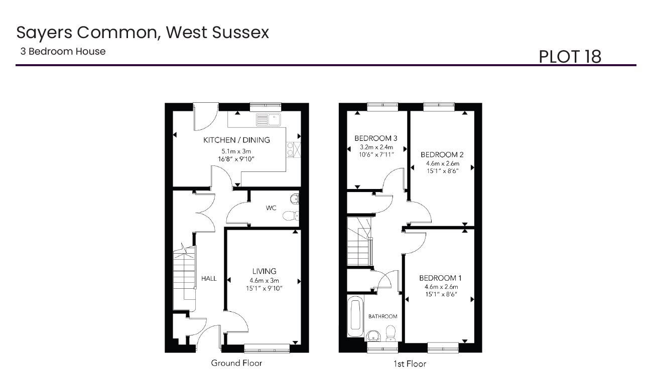 Plot 18 New, The Woodlands, Hassocks floorplan