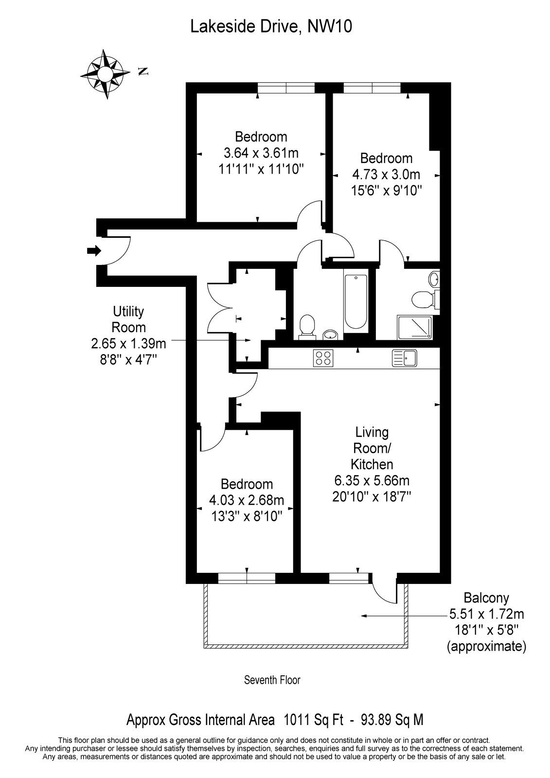 Apartment 195, Baronet House, London floorplan