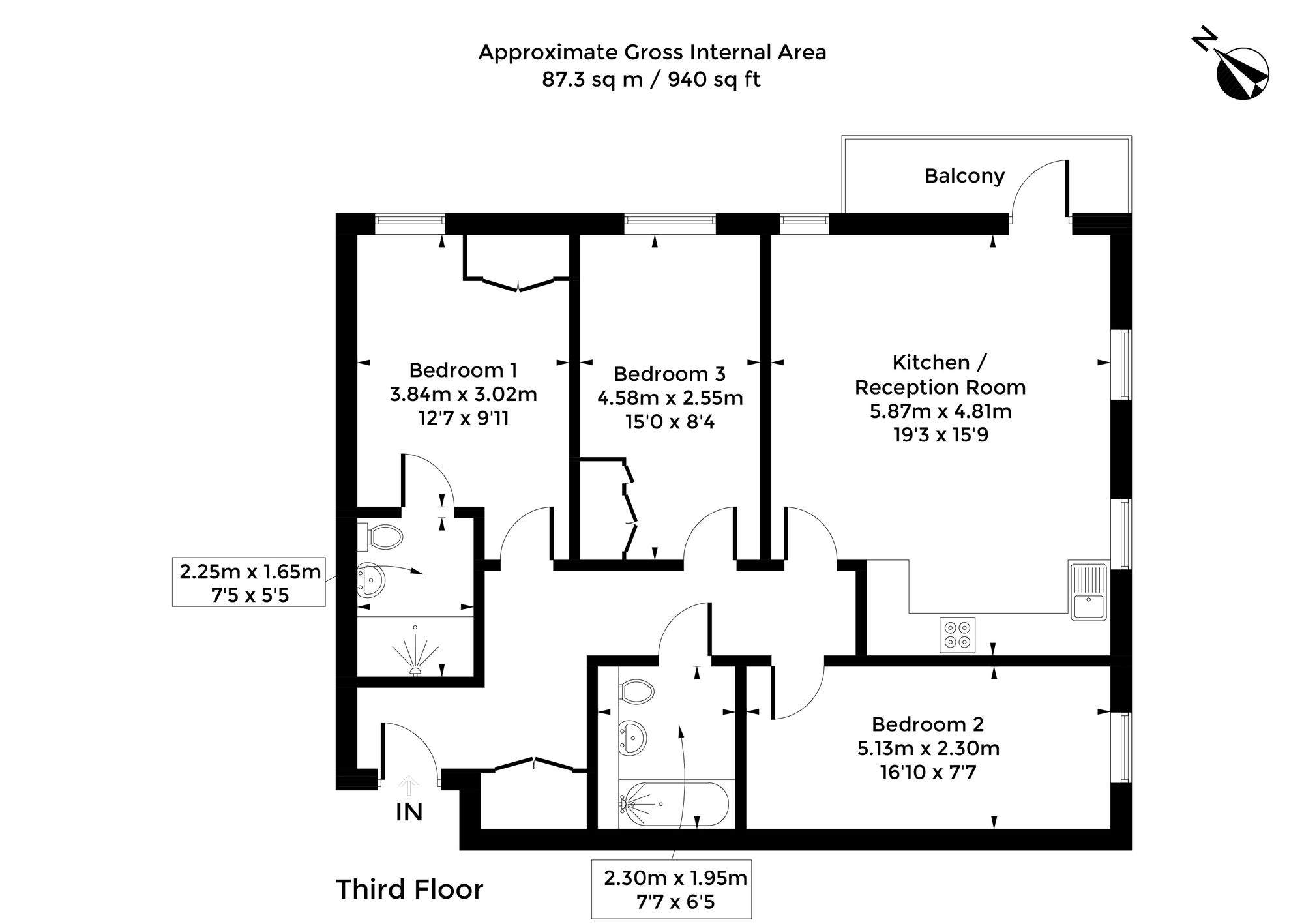 Apt 153, Peacock House Baynhams Drive, Oxford floorplan
