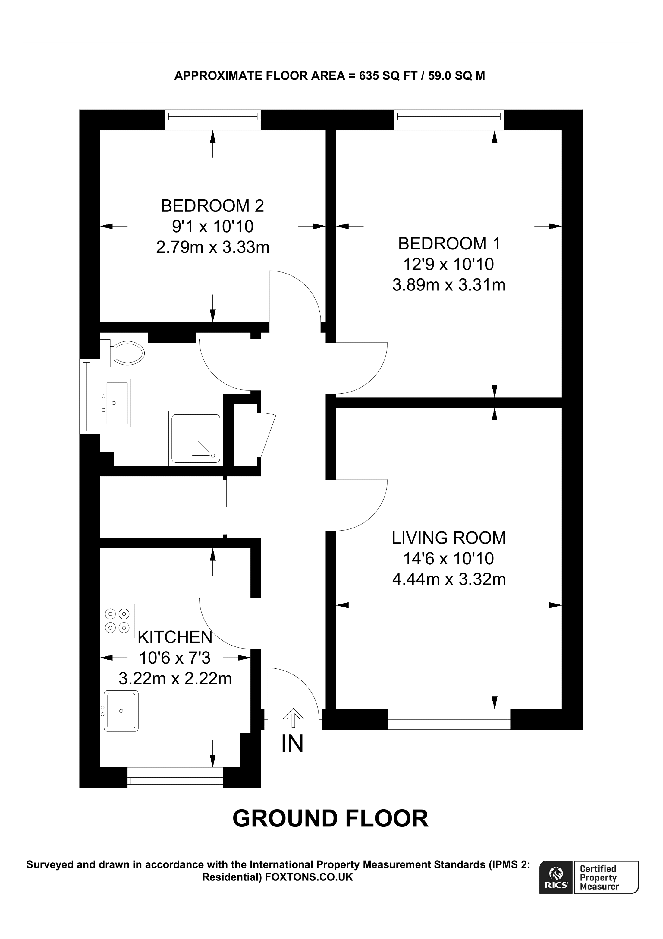 Worplesdon Road, Stoughton, Guildford GU2, 2 bedroom flat for sale