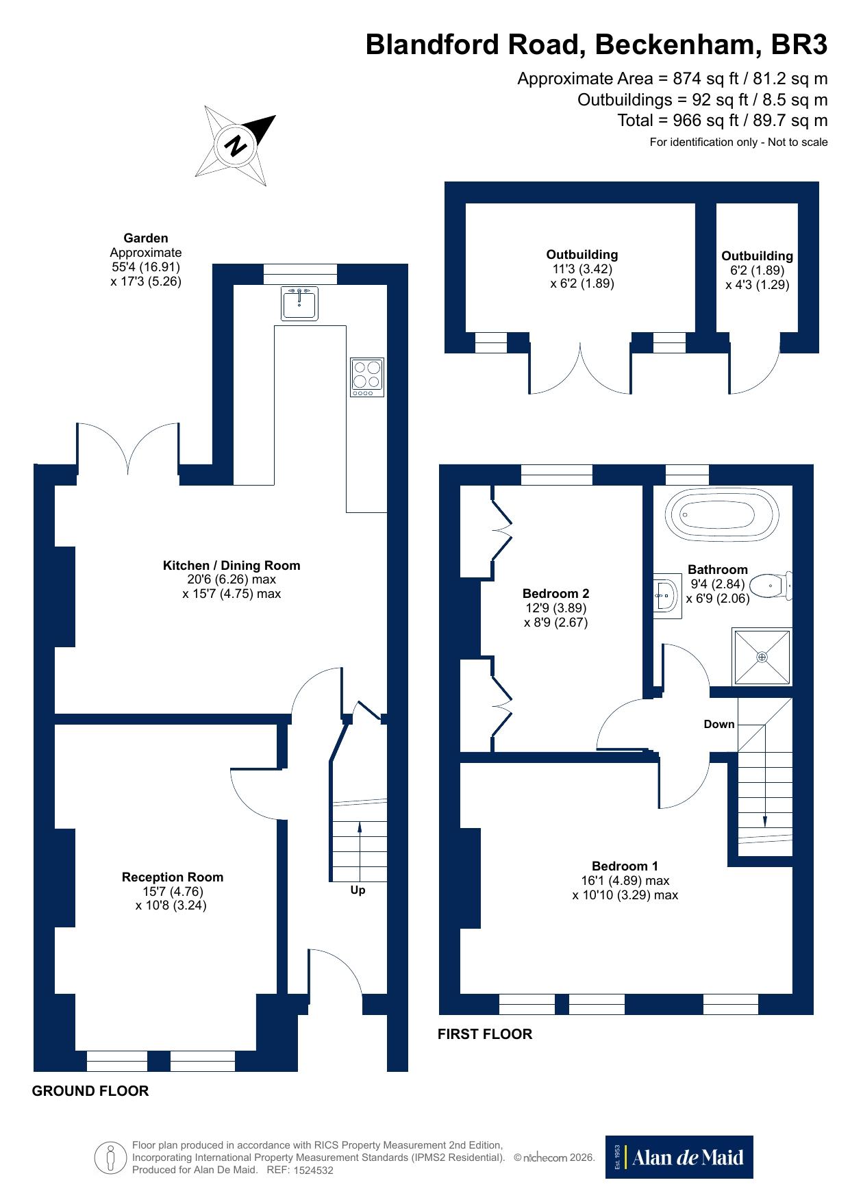 142, Blandford Road, Beckenham floorplan