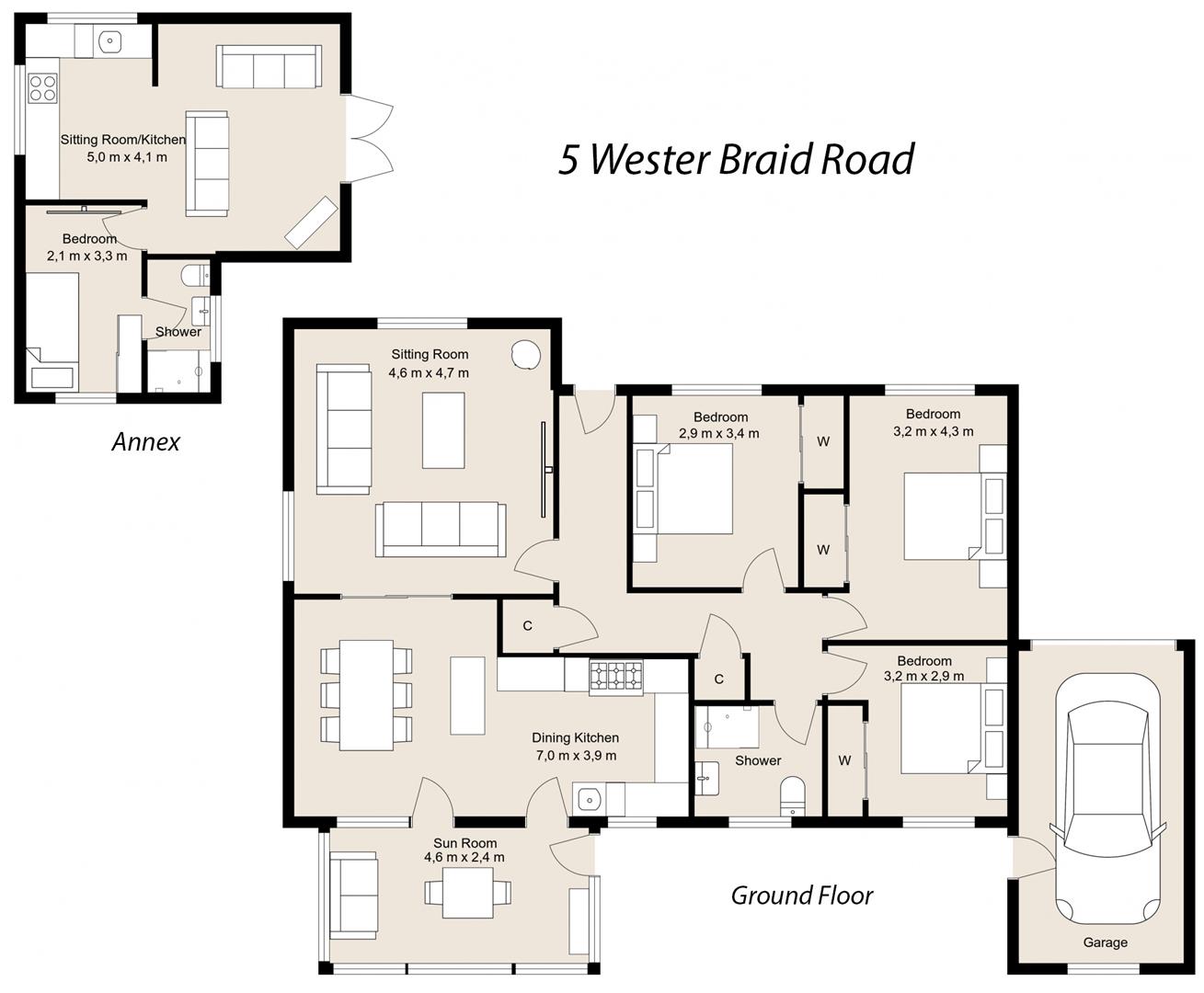 5, Wester Braid Road, Hawick floorplan