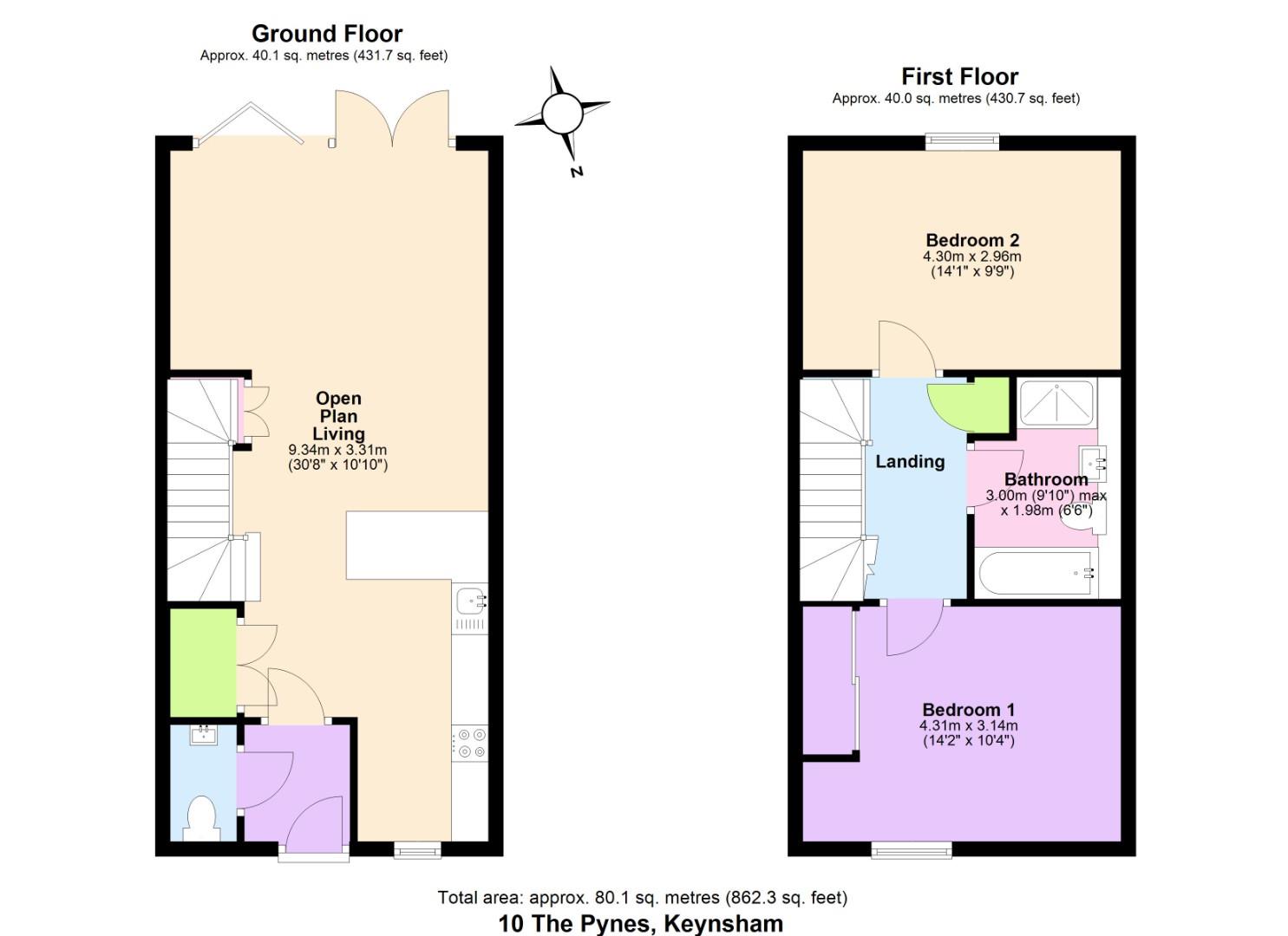 10, The Pynes, Bristol floorplan