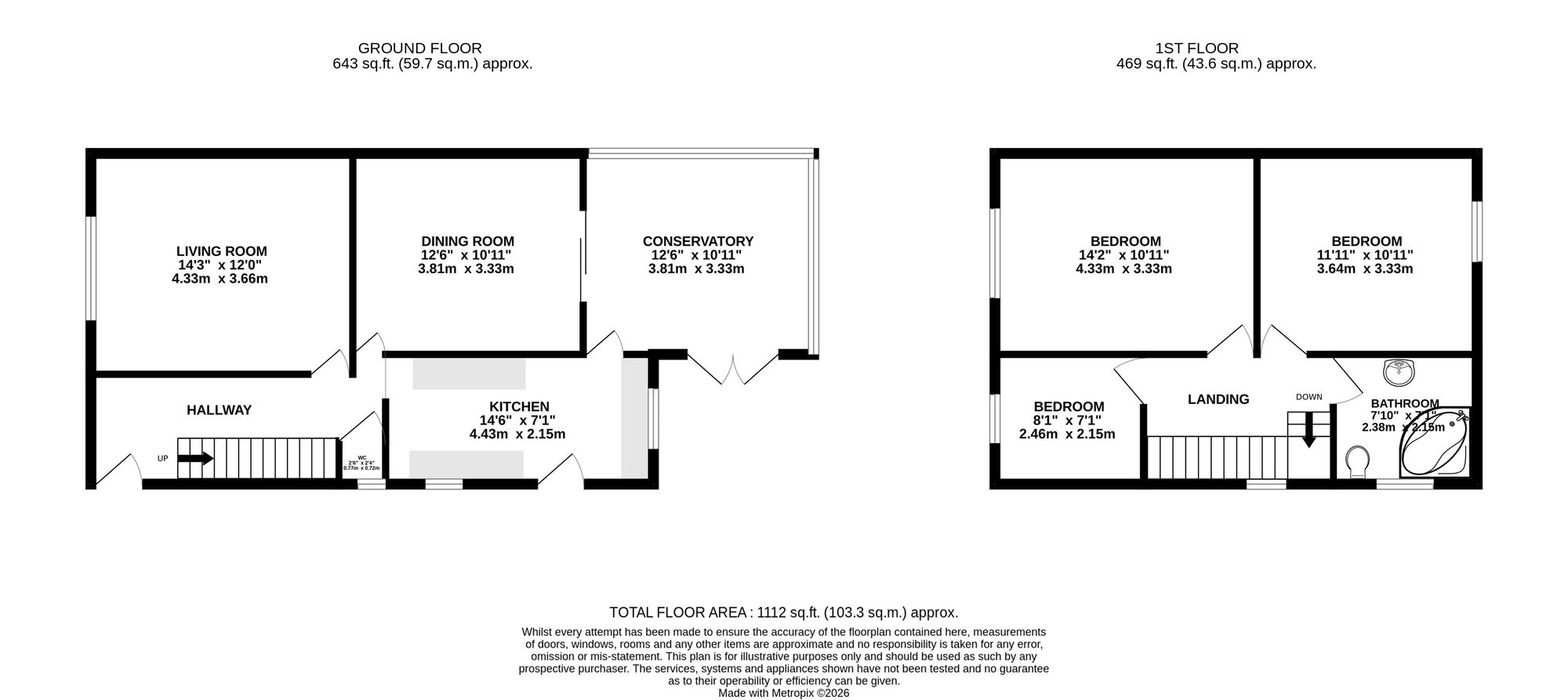 2 Cefn Walk, Newport floorplan