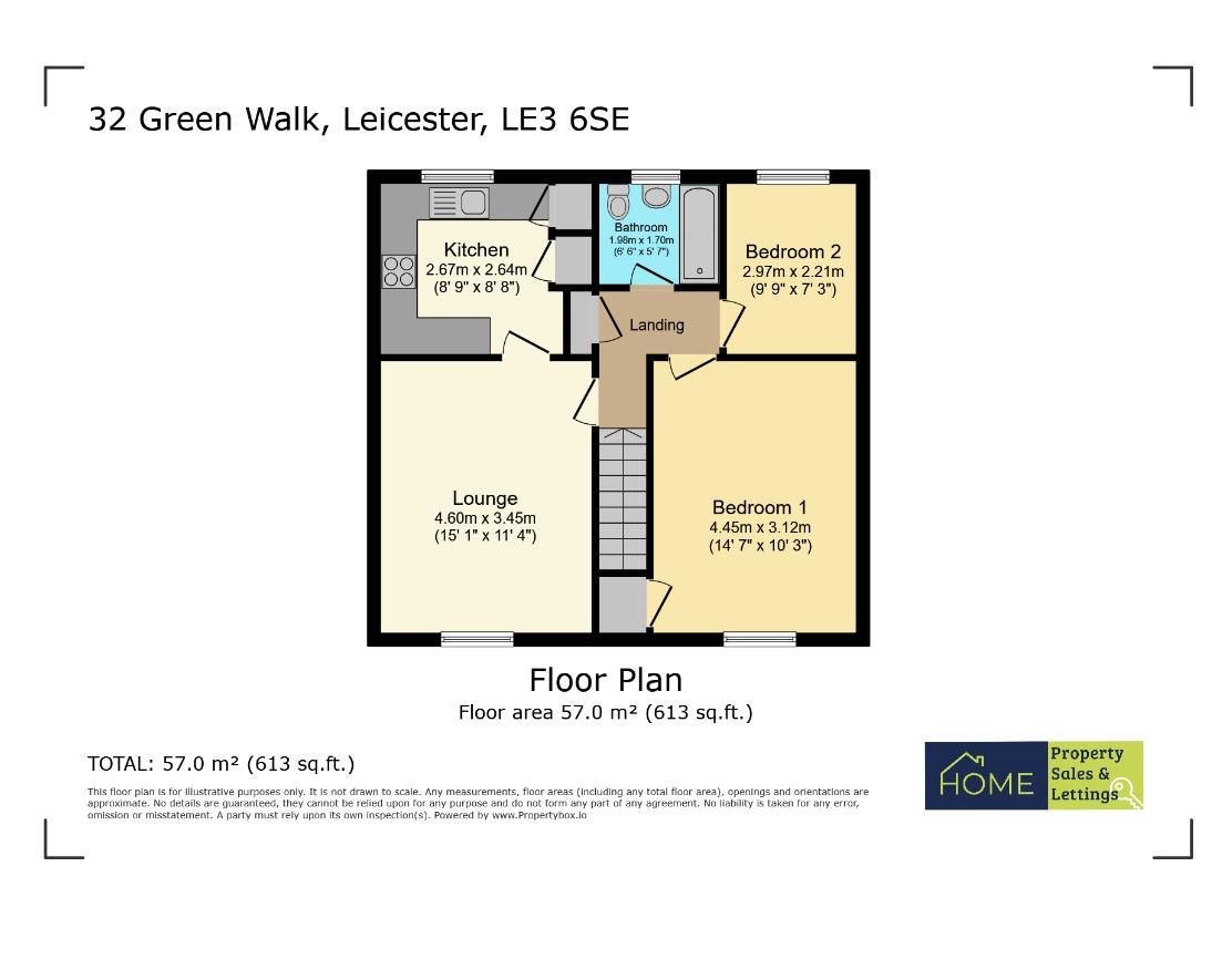 32 Green Walk, Leicester floorplan