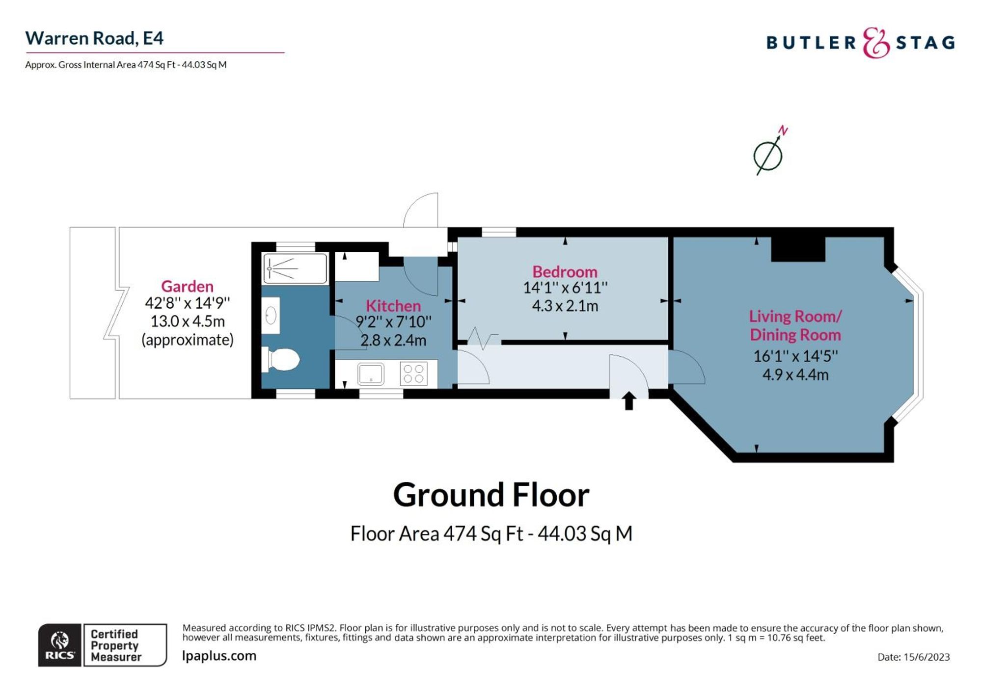 Flat 2, 18 Warren Road, London floorplan