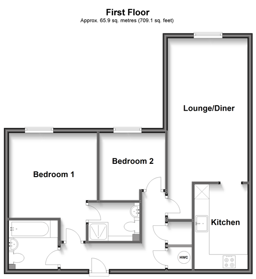 Brighton Road, Lower Kingswood, Tadworth, Surrey KT20, 2 bedroom flat