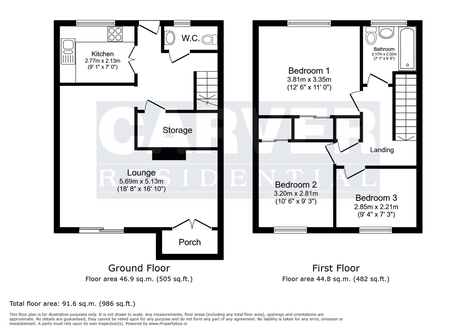 63, Oakfield, Newton Aycliffe floorplan