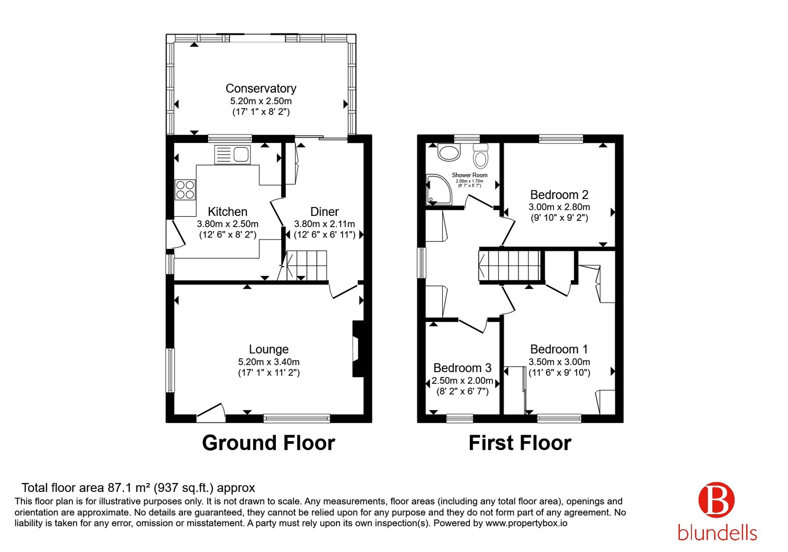 3, Walnut Place, Sheffield floorplan