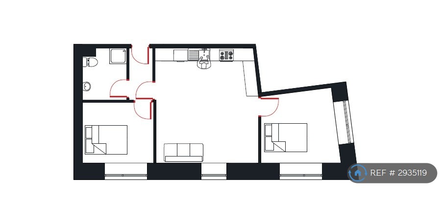 Flat, Carlton House Penuel Square, Ebbw Vale floorplan