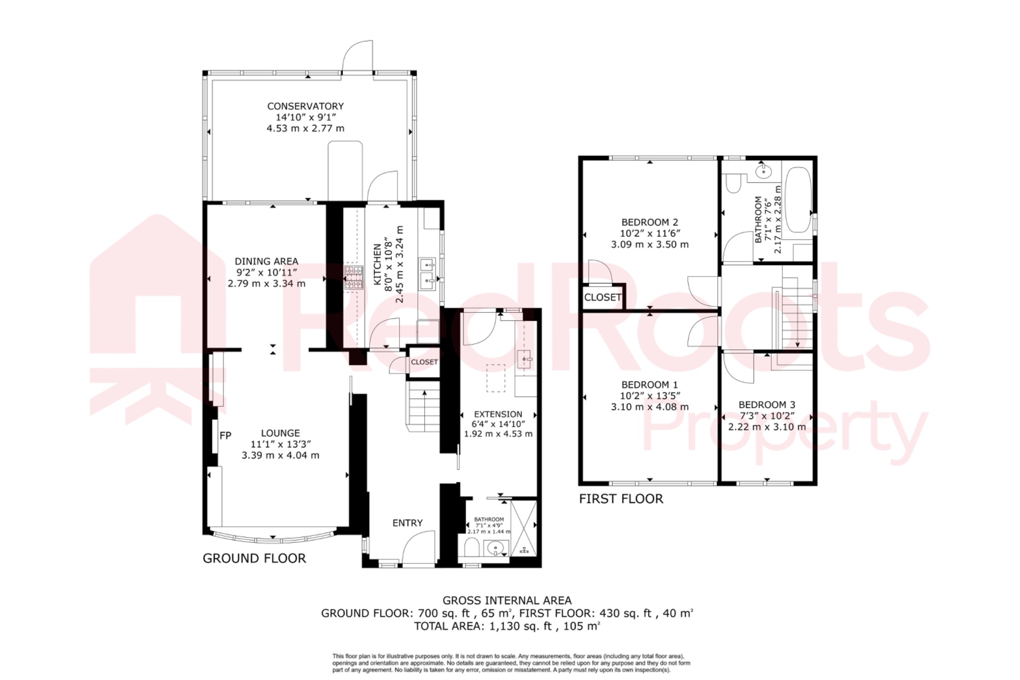 58 Ambleside Crescent, Sprotbrough, South Yorkshire floorplan