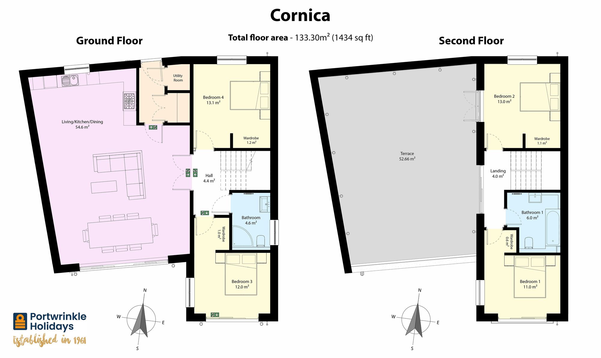 Cornica, Portwrinkle, Cornwall floorplan