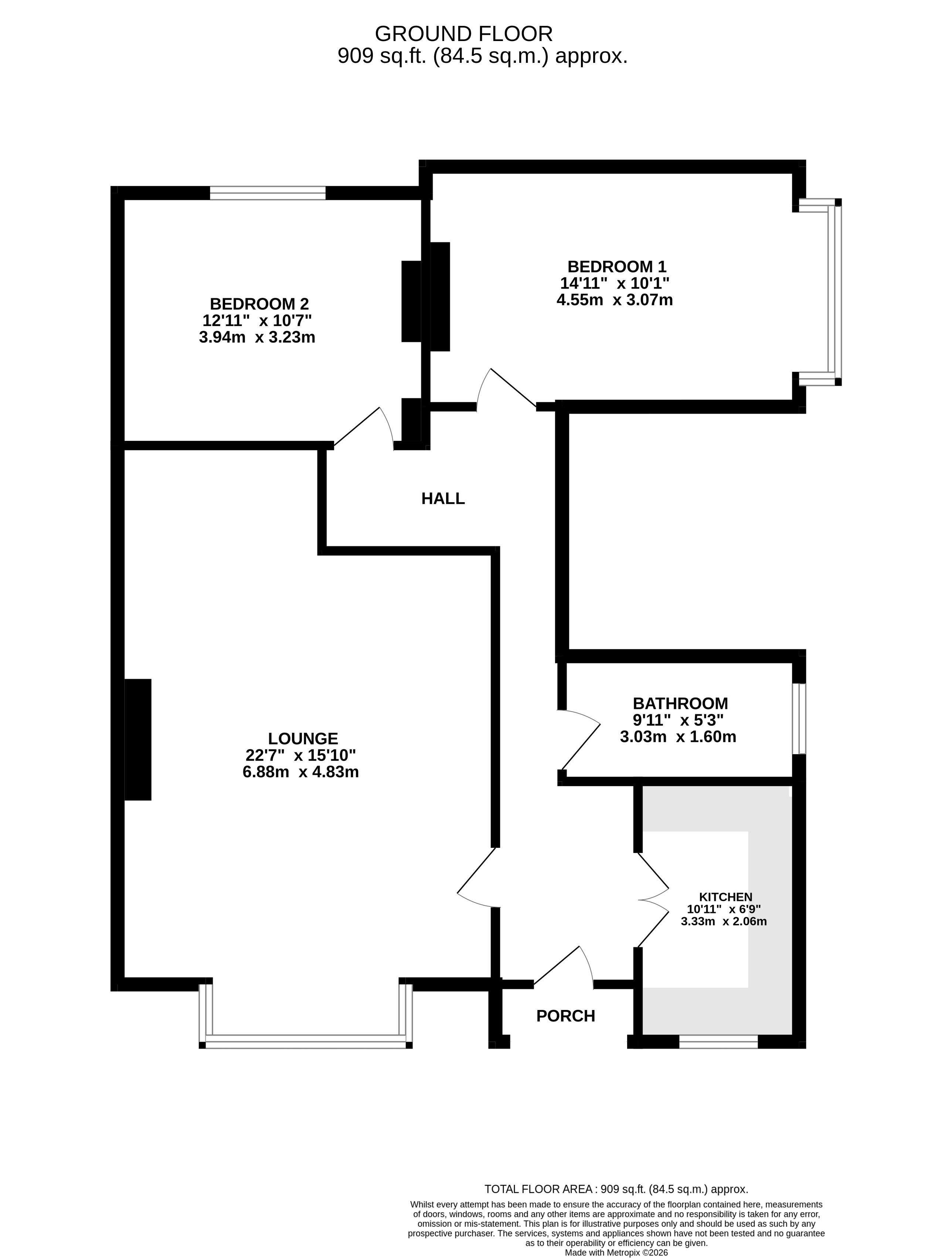 Flat 1, Newlay Villas, 30, Newlay Lane, Leeds floorplan