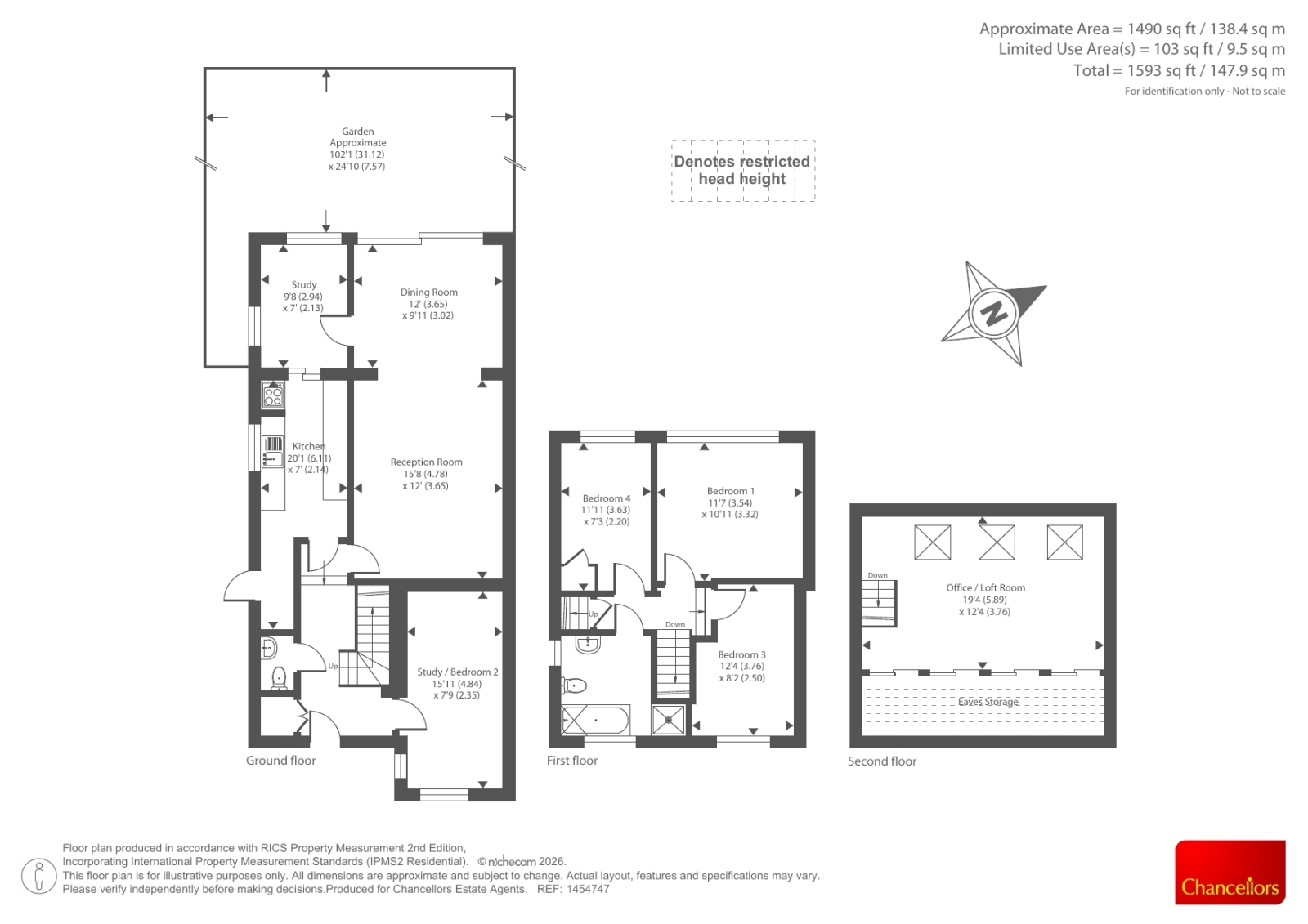 16, Manor Way, Chesham floorplan