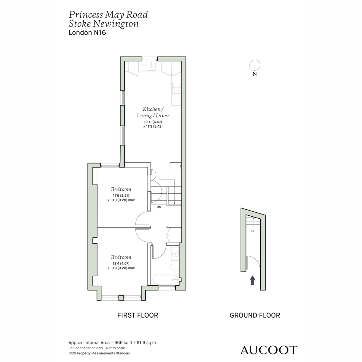 Flat B, 73, Princess May Road, London floorplan