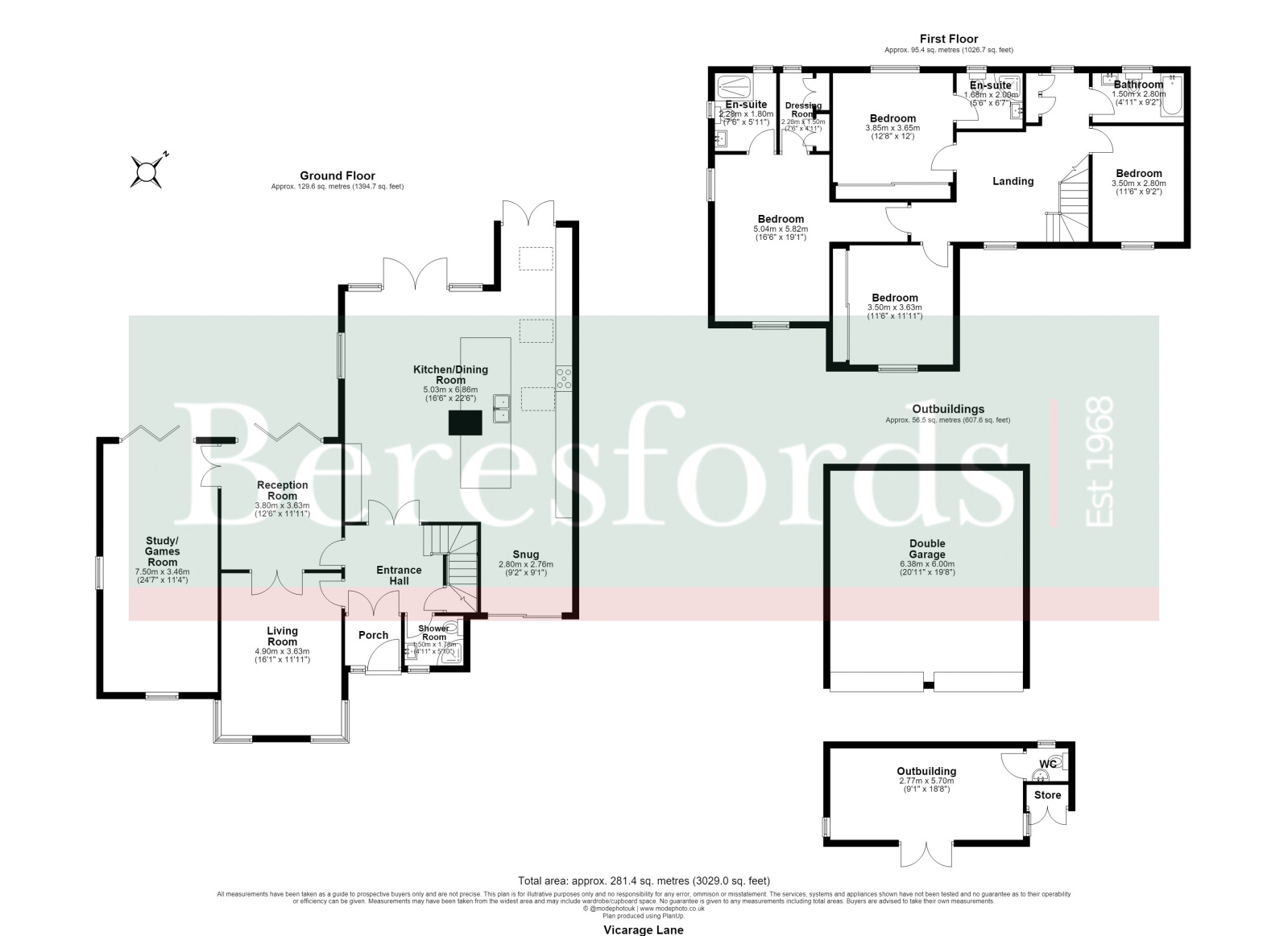 100, Vicarage Lane, Chelmsford floorplan