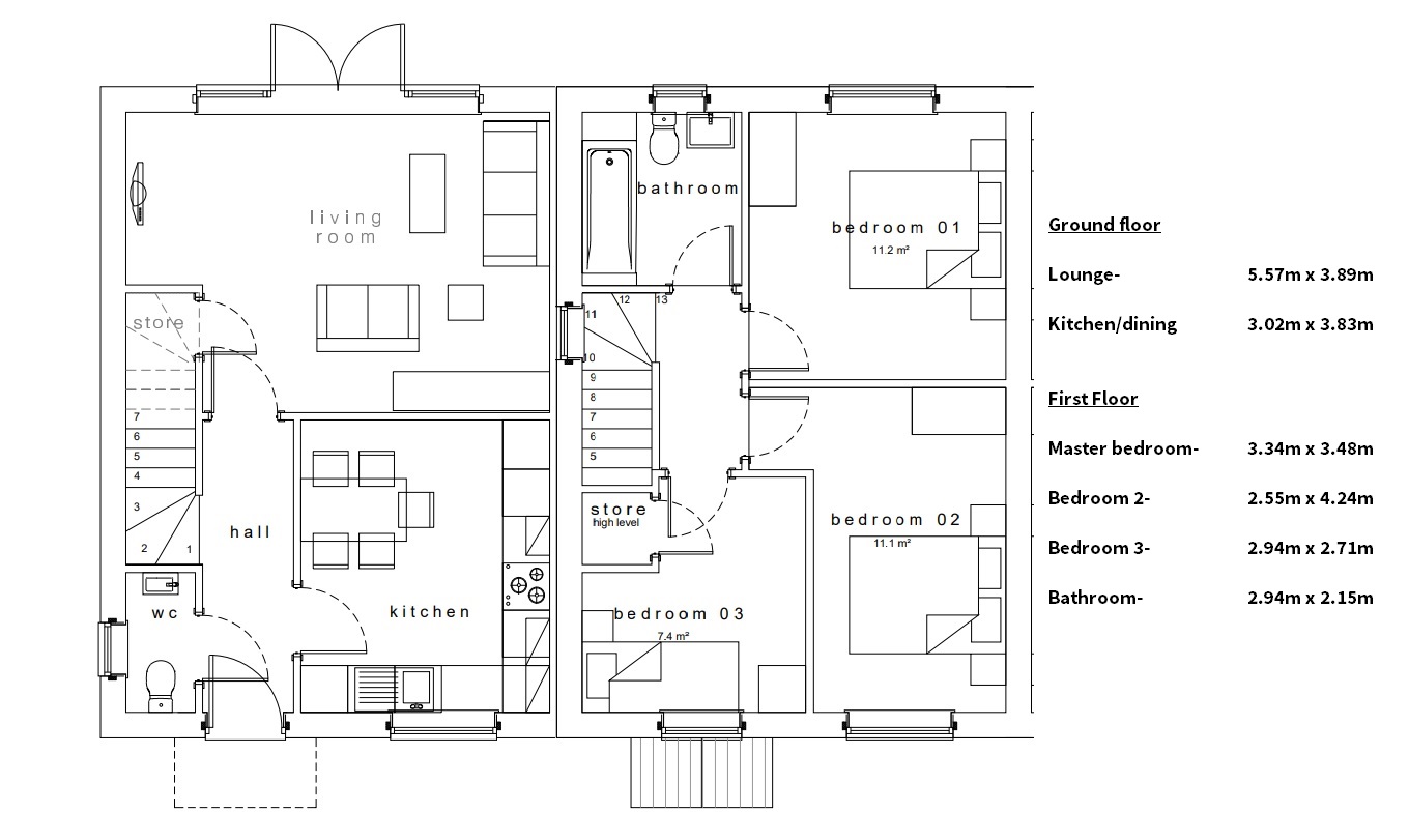 Plot 74 "Giorgia" Cherry Orchard, Marden floorplan