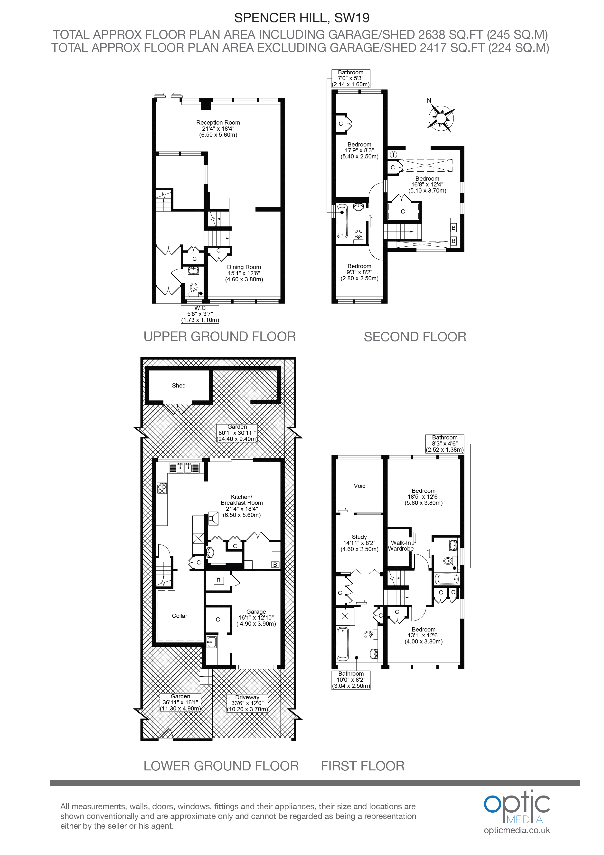 16a, Spencer Hill, London floorplan