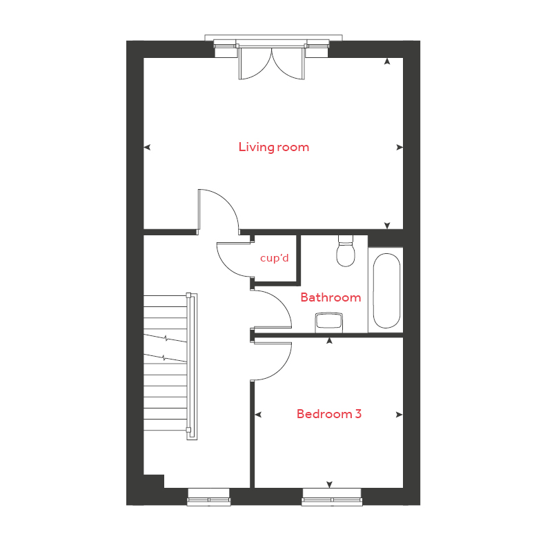99, Cork Lane, Glen Parva floorplan