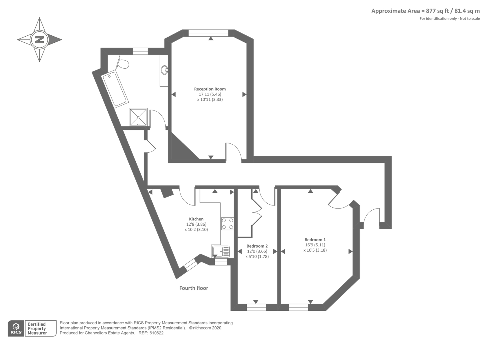 Flat 402 Addison House, Grove End Road, London floorplan