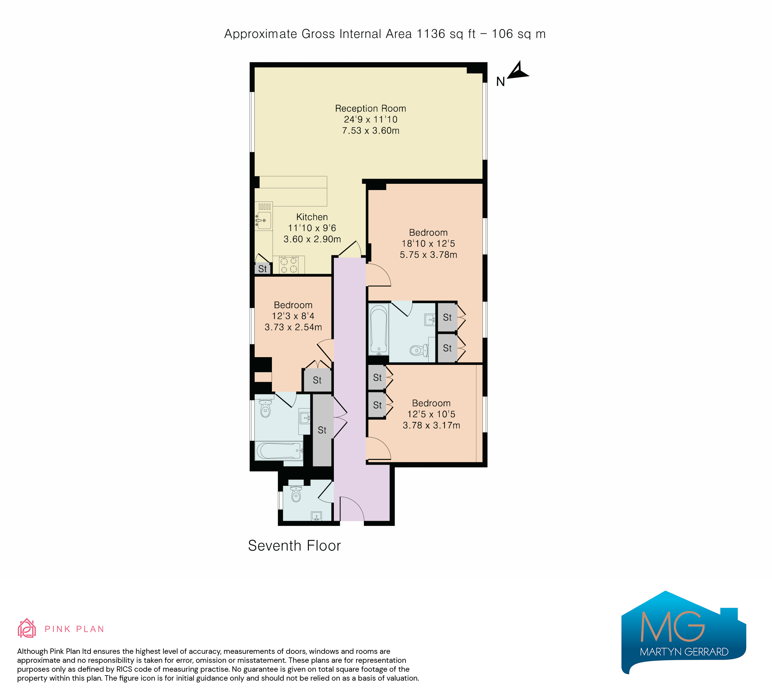 Flat 25, Boydell Court,, St. Johns Wood Park, London floorplan