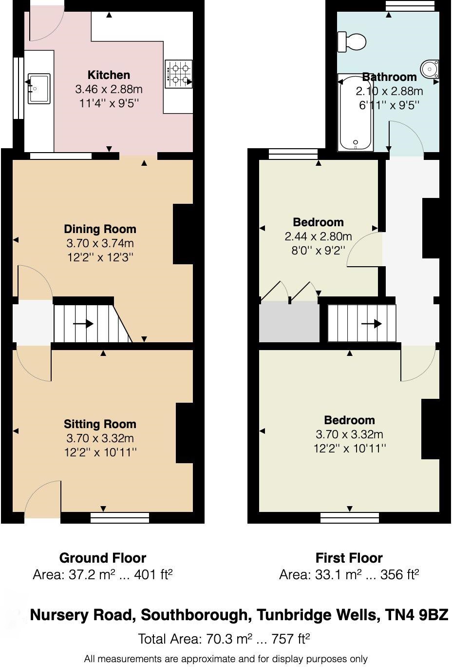 Nursery Road, Tunbridge Wells TN4, 2 bedroom end terrace house for sale