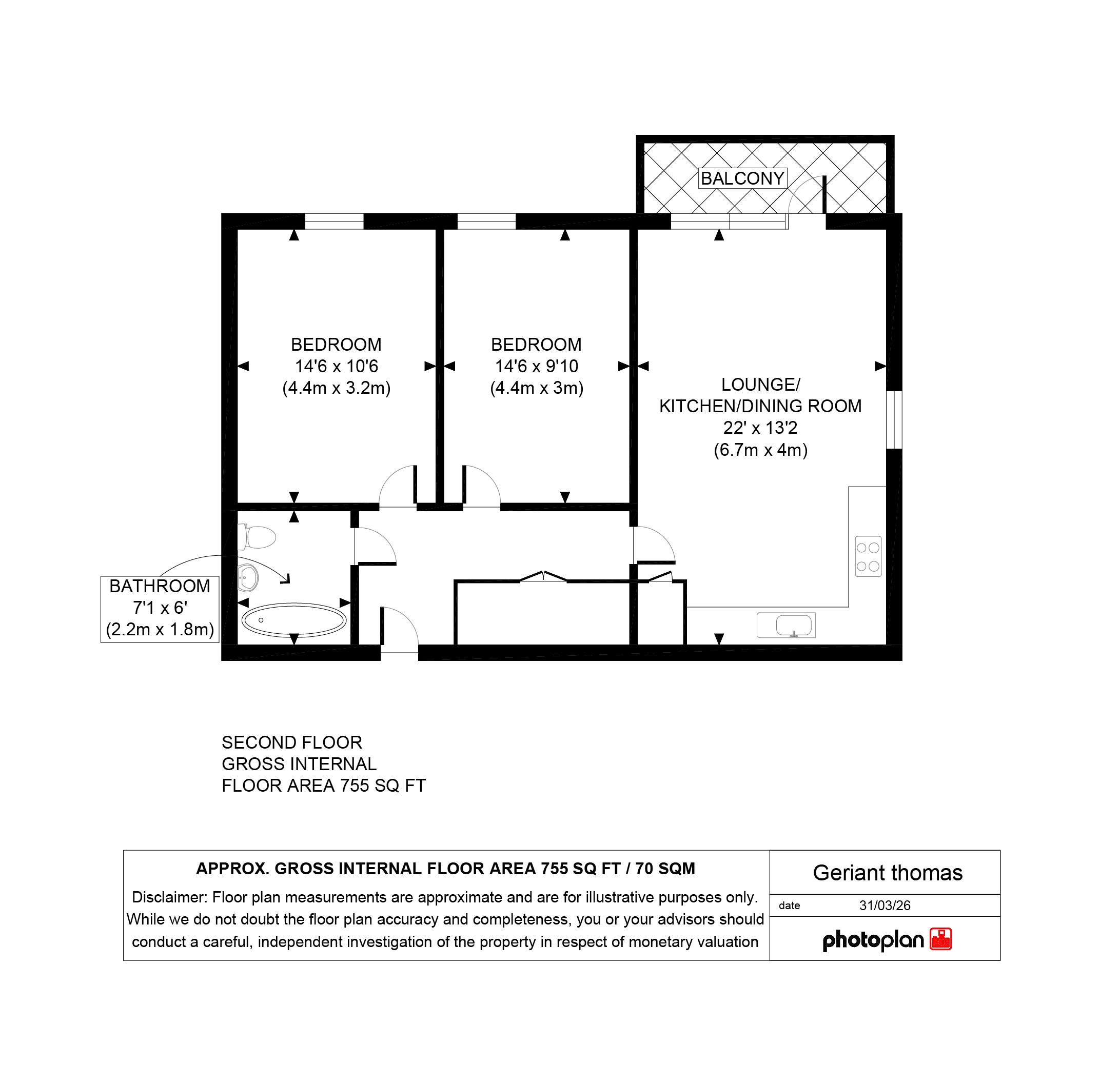 Crawley RH10 1DF, Crawley floorplan