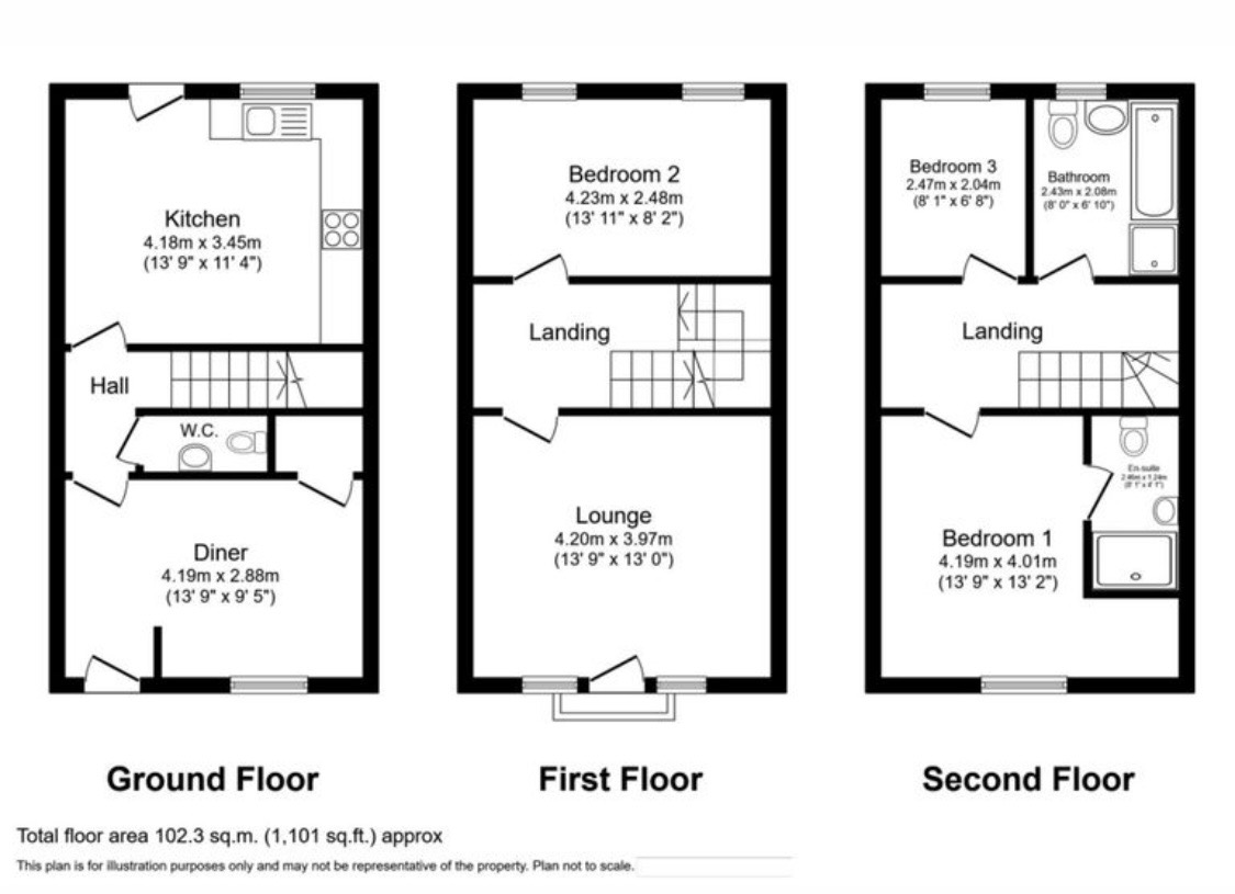 6, Gladstone Court, Hawarden floorplan