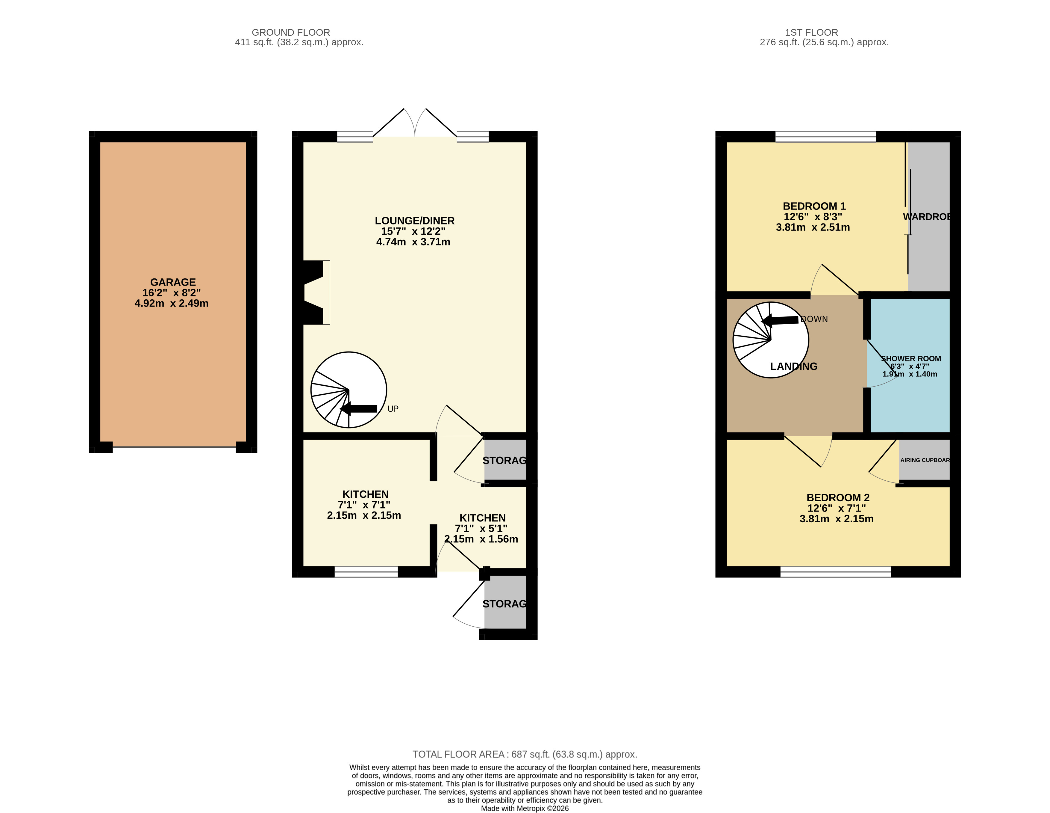 120, Repton Close, Bedfordshire floorplan