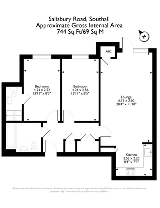 2 Bedrooms Flat to rent in Salisbury Road, Southall UB2