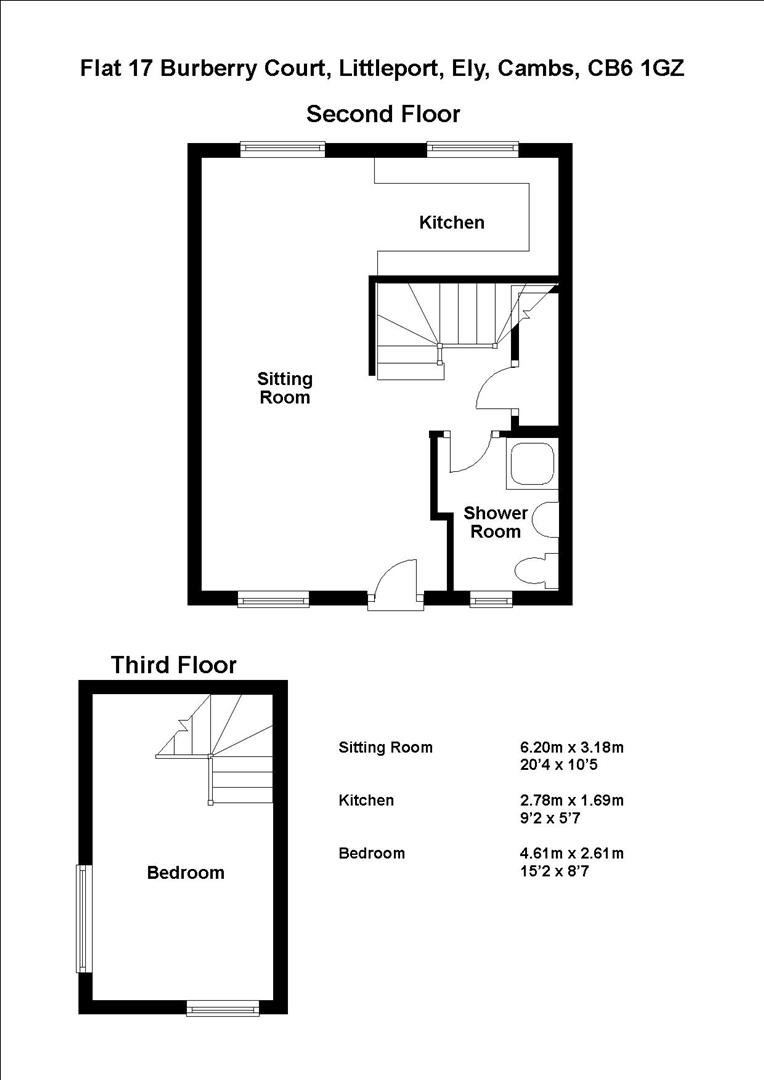Flat 17, Burberry Court, Ely floorplan