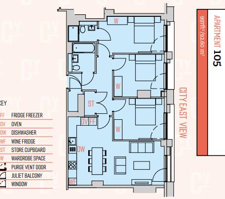 Bankside, 105, Collier Street, Manchester floorplan