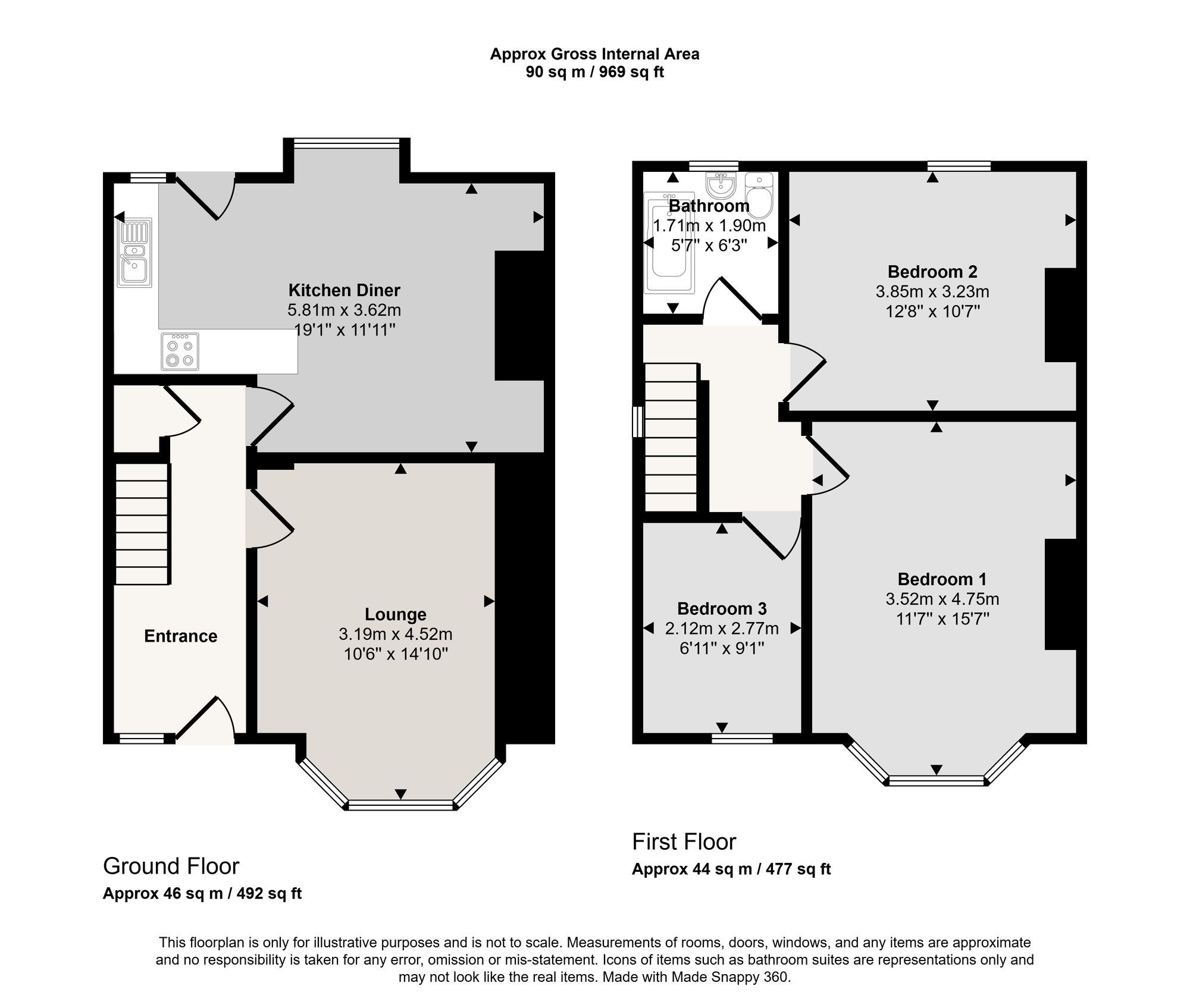 28 Moorfield Road, Salford floorplan