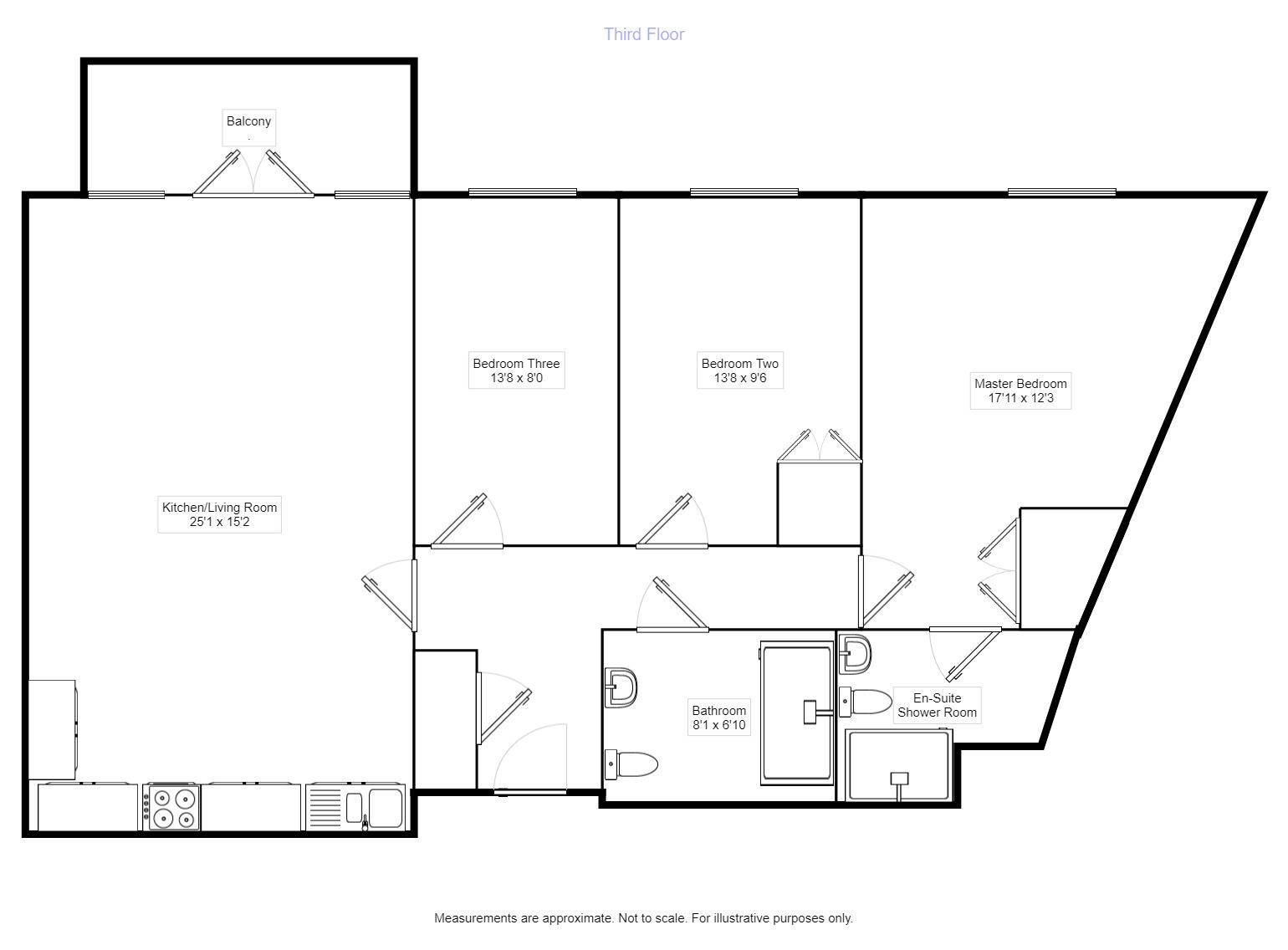 3 Bedrooms Flat for sale in Midway Quay, Eastbourne BN23