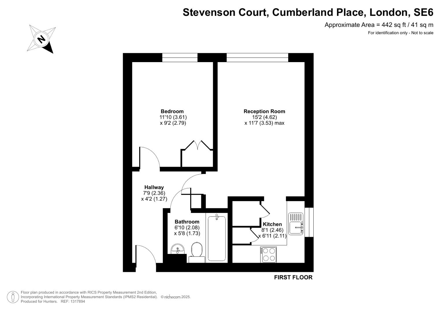 Flat 7, Stevenson Court, Cumberland Place, London floorplan